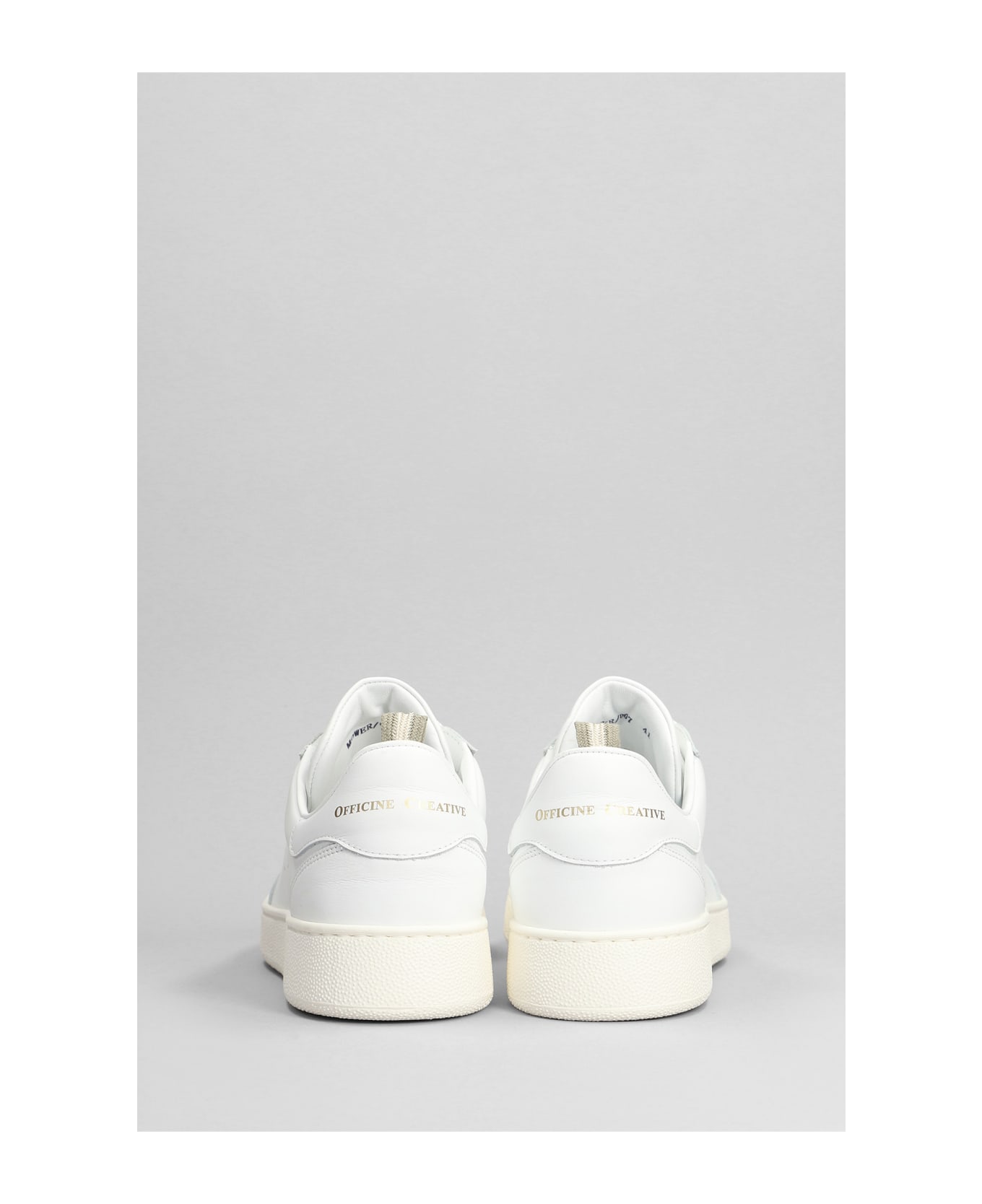 Officine Creative Mower Sneakers In White Leather - white