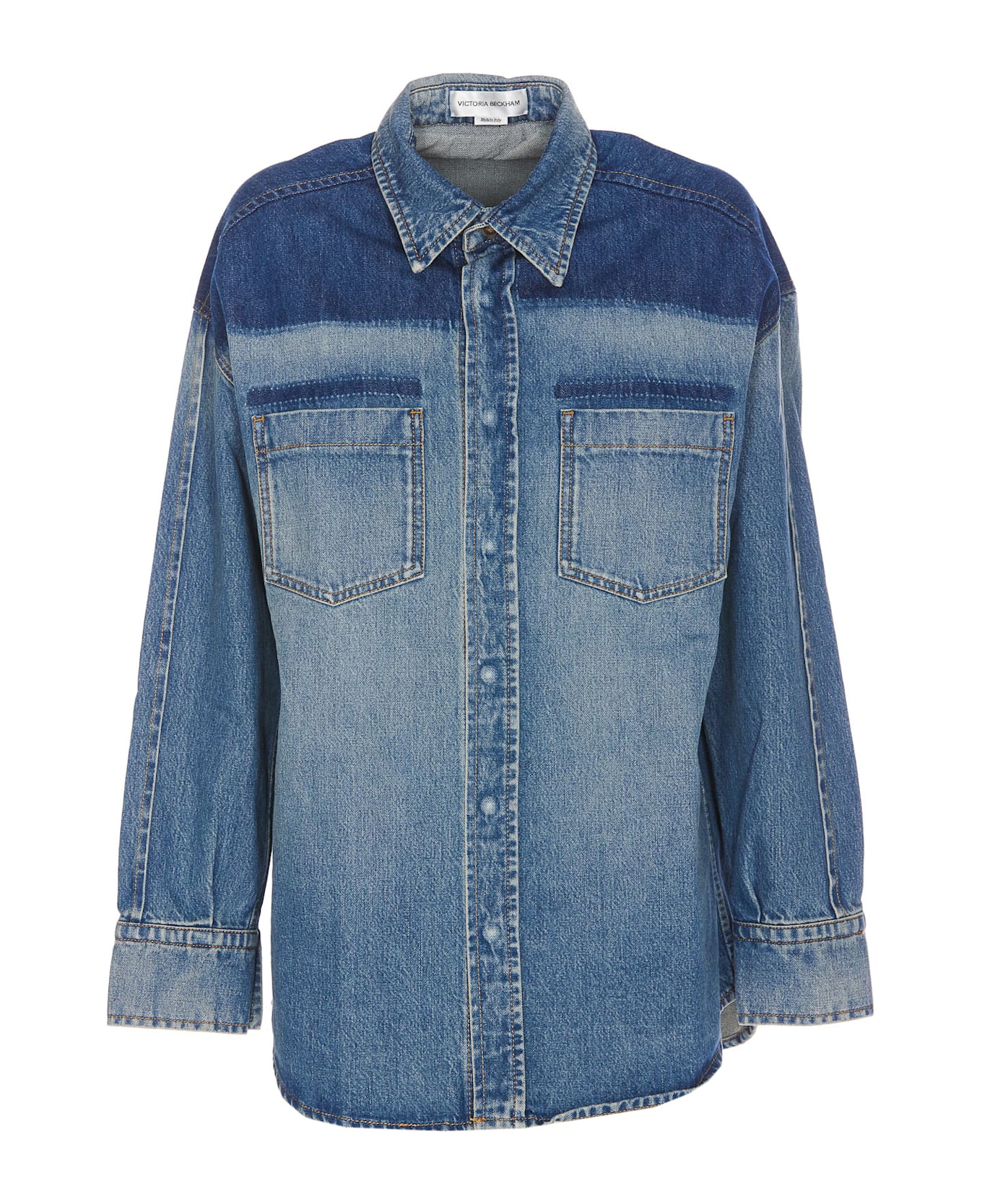 Victoria Beckham Oversize Denim Shirt - Blue
