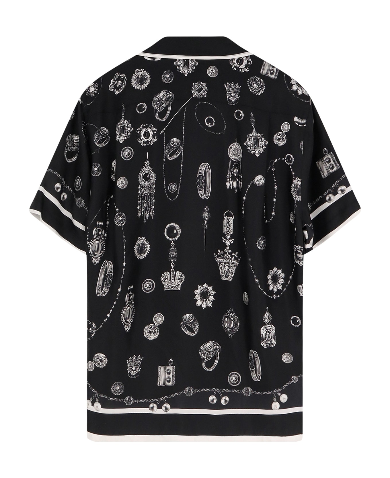 Dolce 
Gabbana Silk Shirt - MEDAGLIETTE FDO NERO