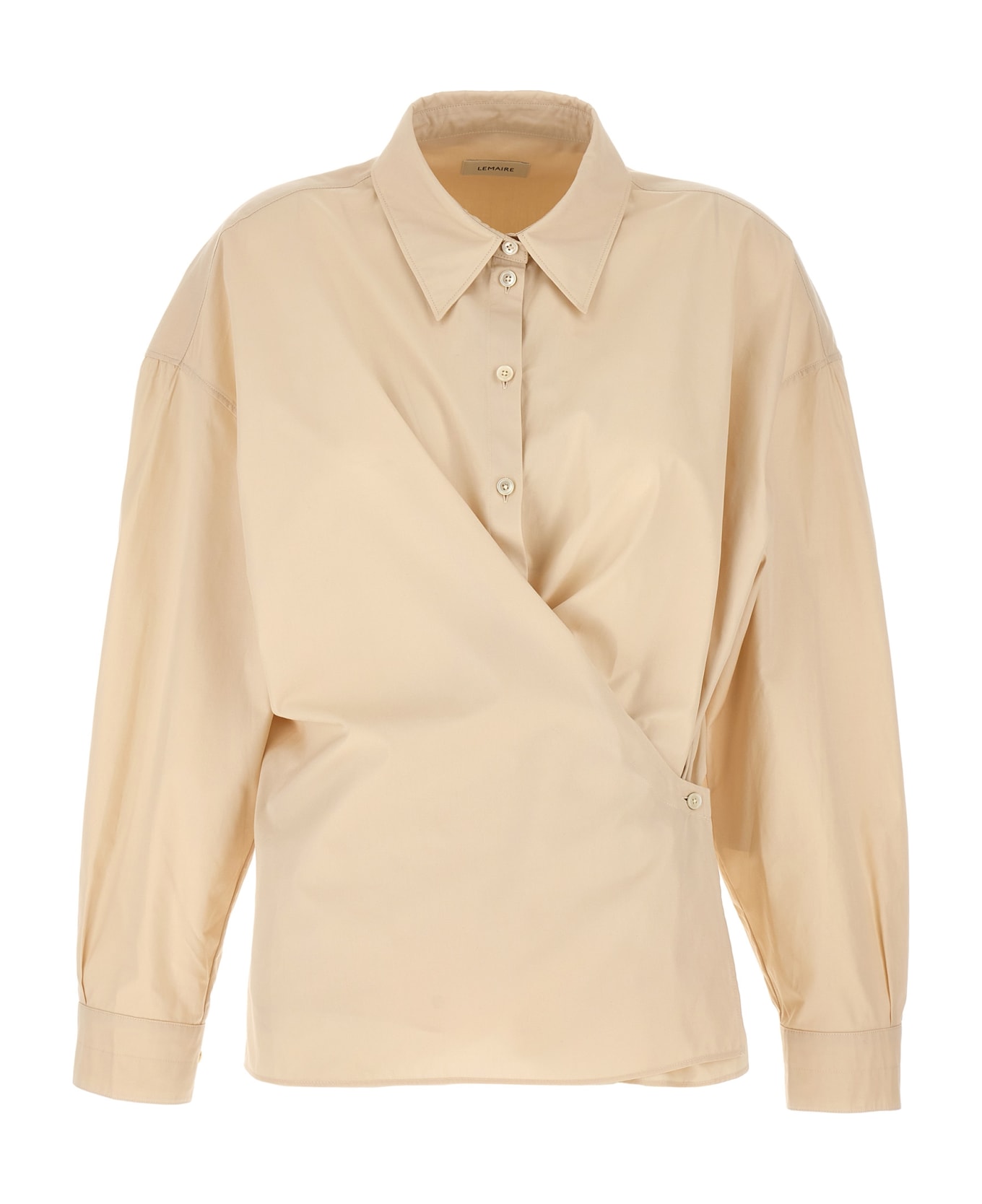 Lemaire 'straight Collar Twisted' Shirt - IVORY