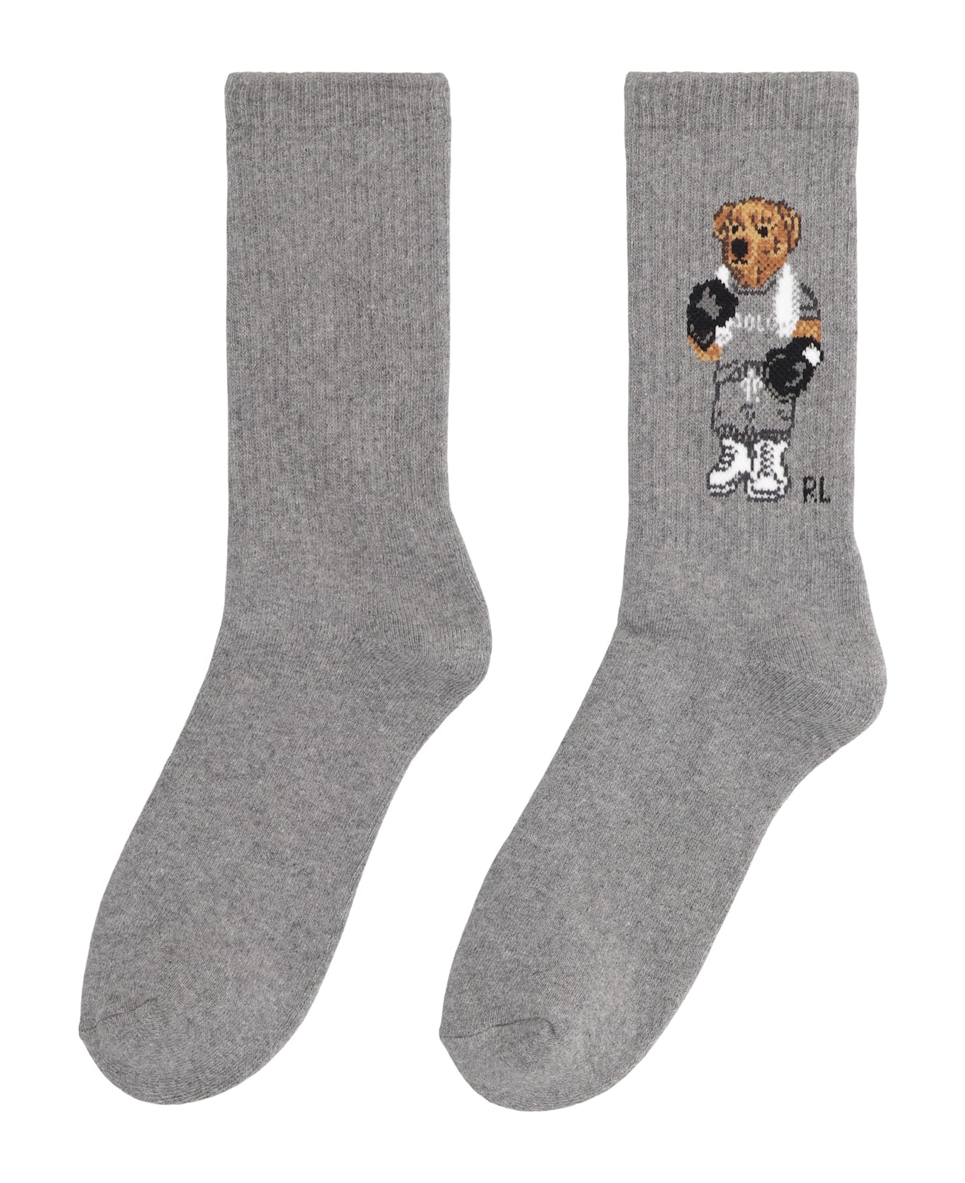 Polo Ralph Lauren Cotton Socks With Logo - grey
