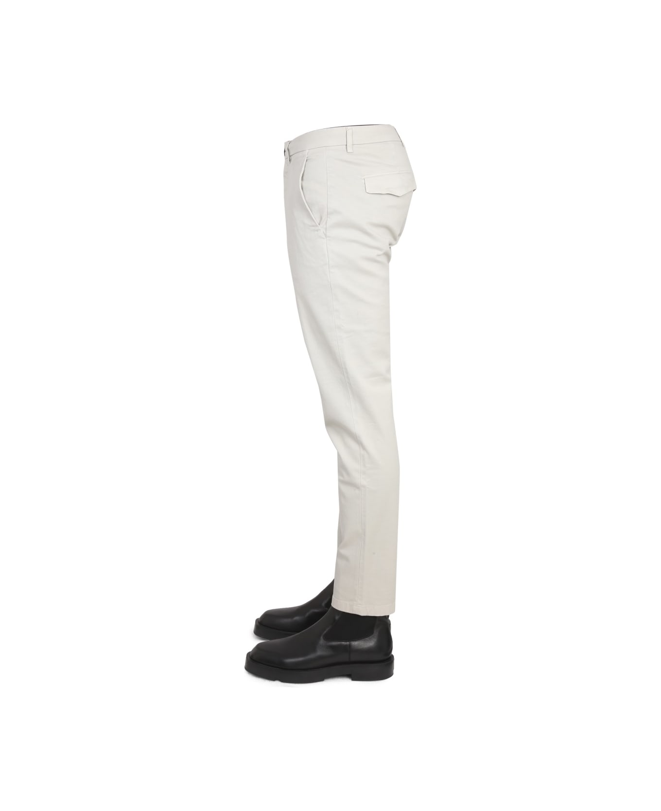 Department Five Pants With Logo Patch - WHITE