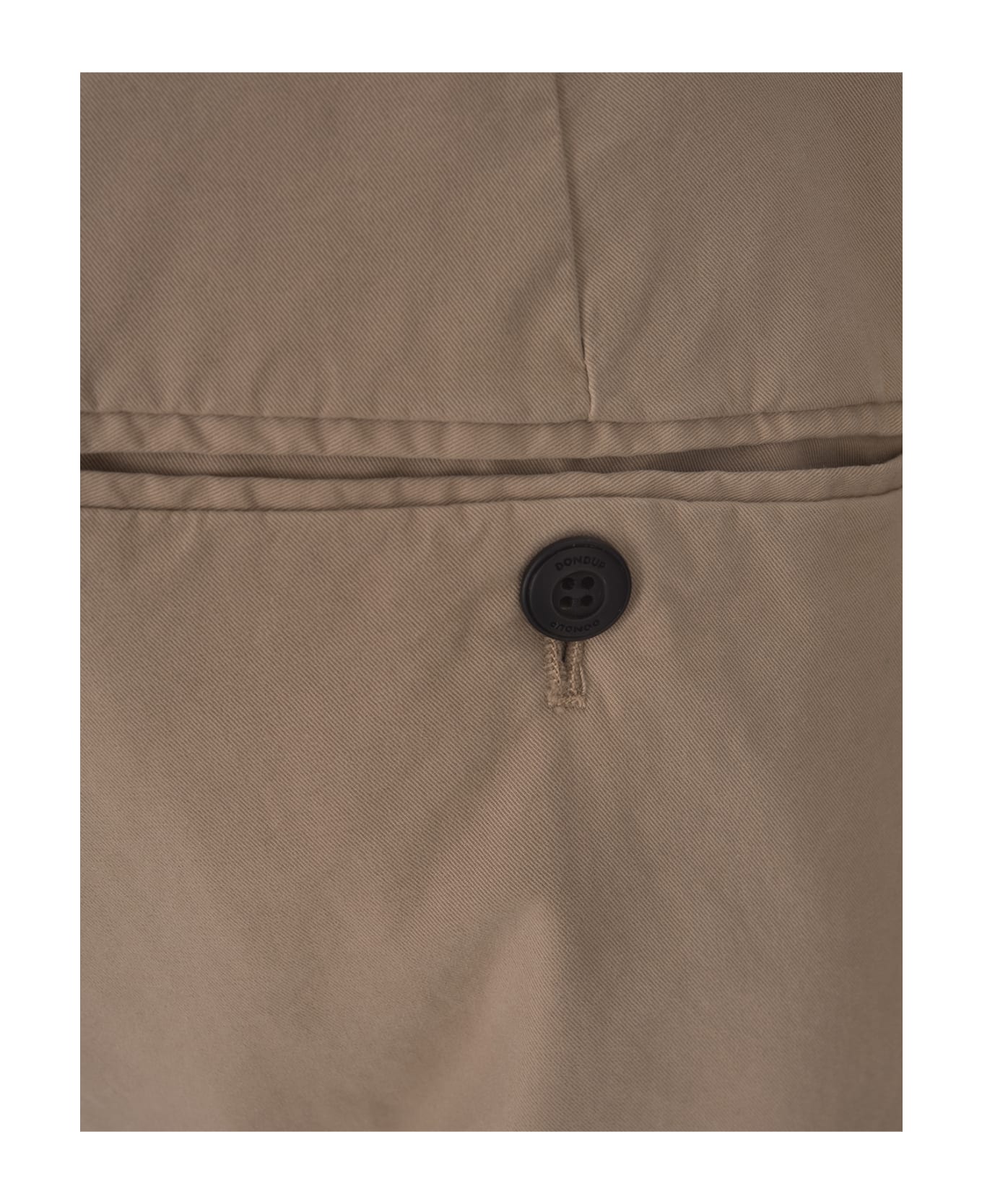 Dondup Gaubert Slim Trousers In Hazelnut Light Gabardine - Brown