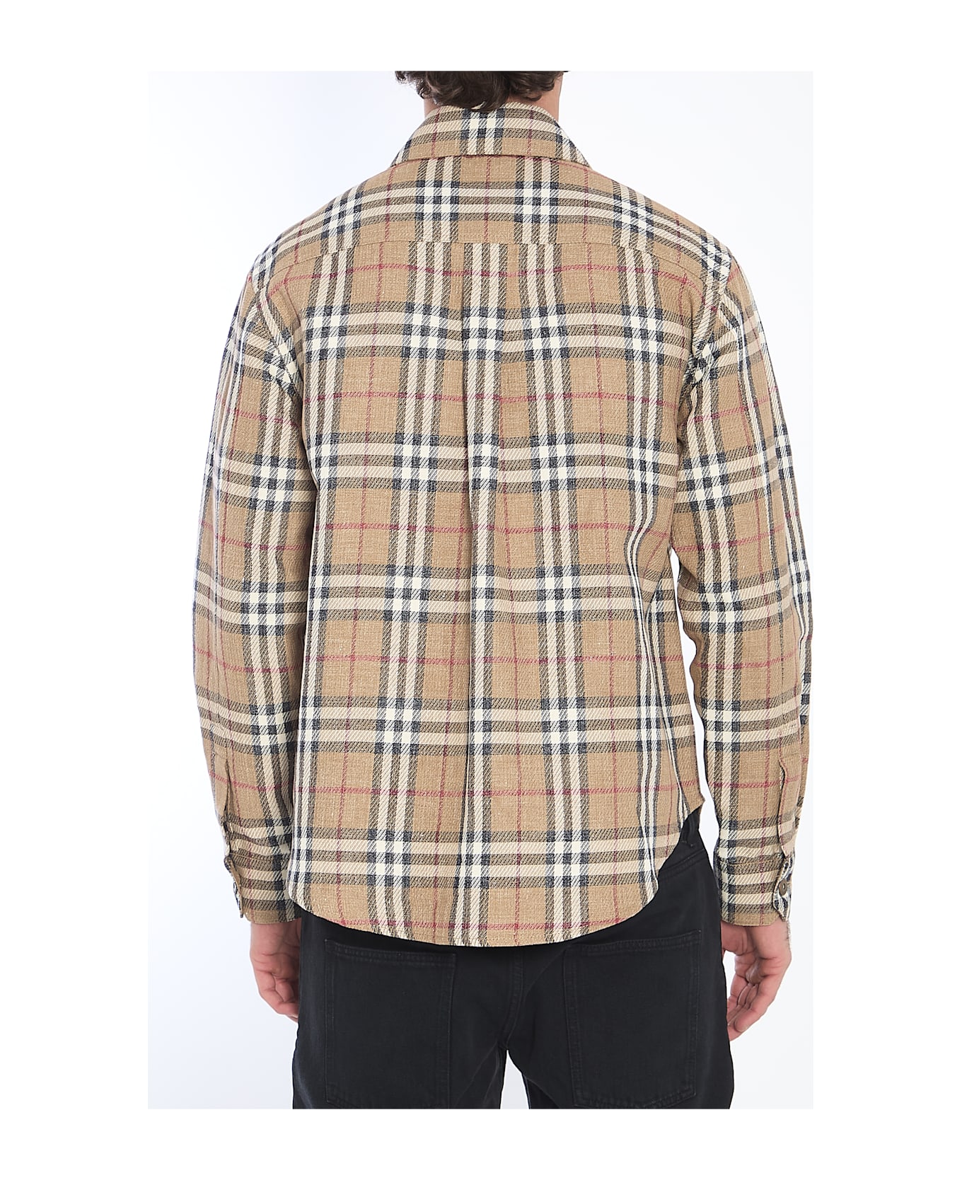 Burberry Check Overshirt - BROWN