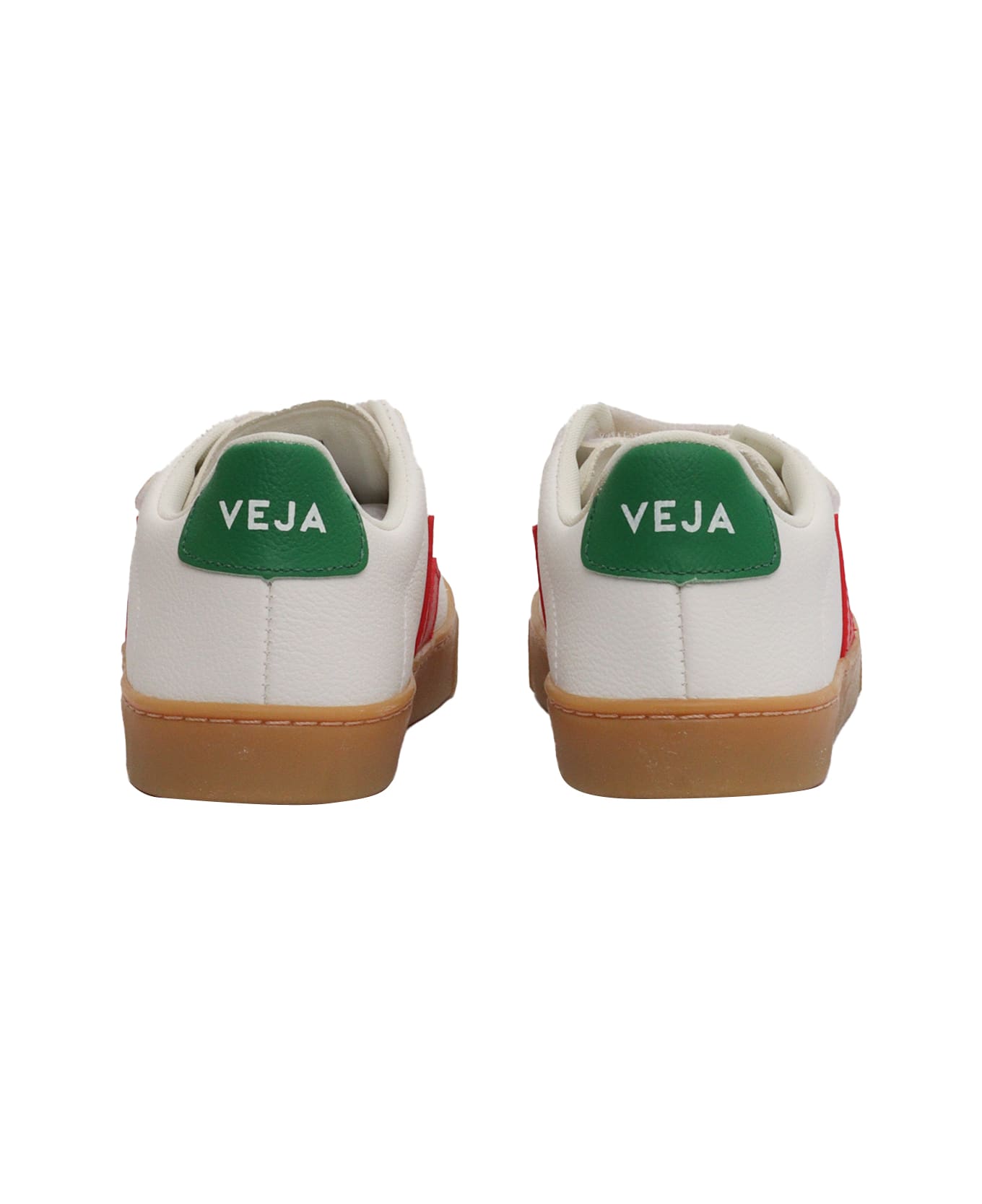 Veja Small Esplar Chromefree Leather Extra-white_pekin_emeraude Sneakers - WHITE