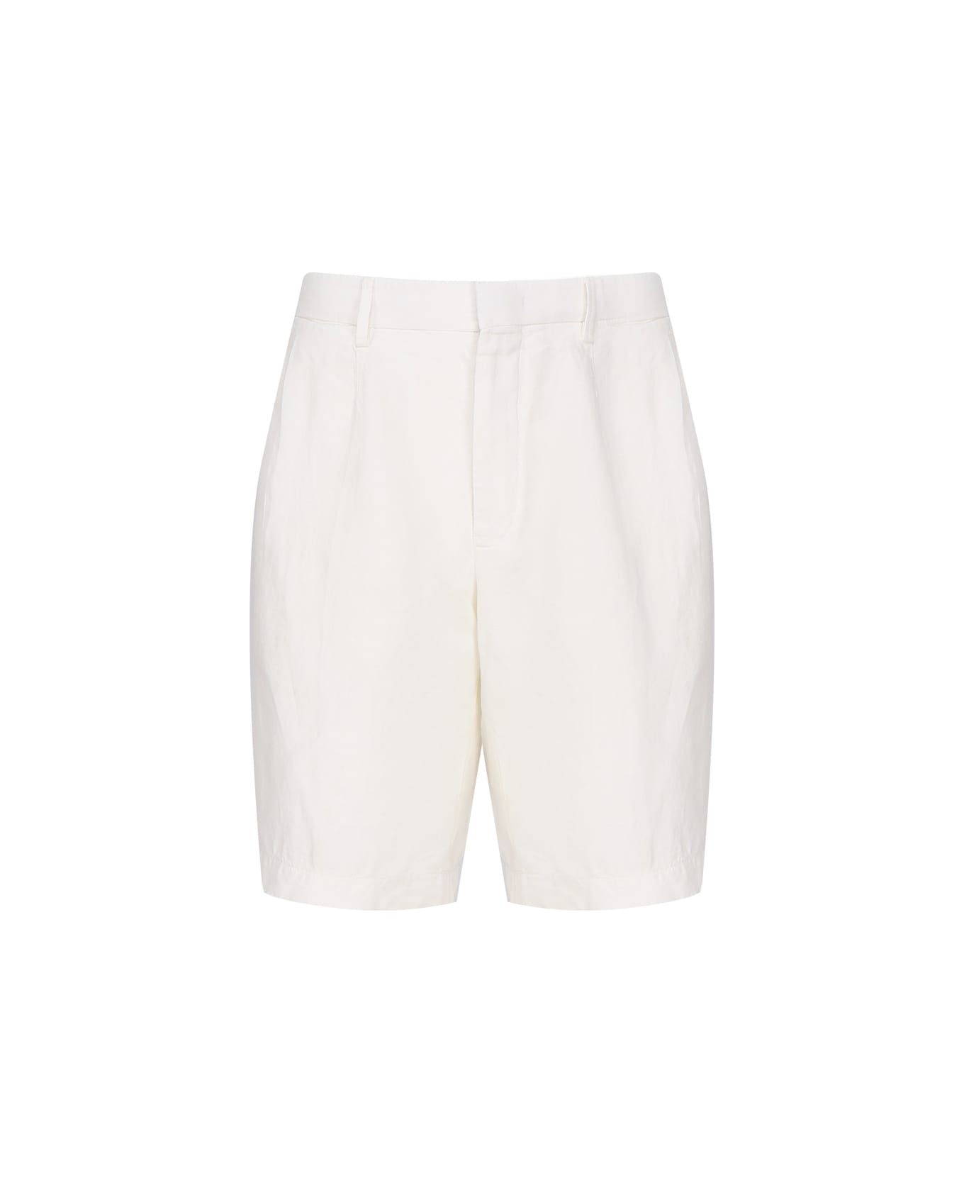 Zegna Linen Shorts - White