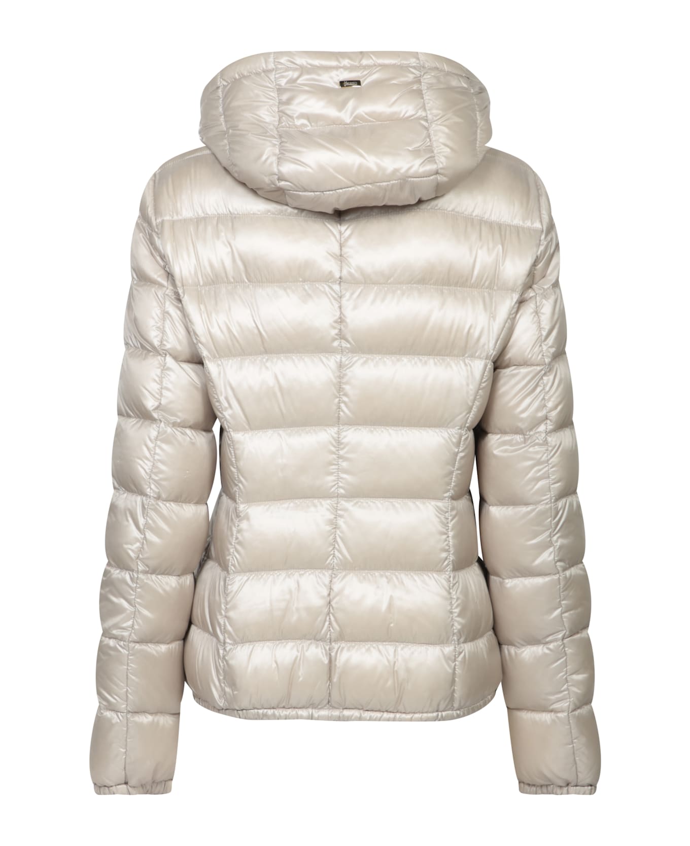 Herno★Giada Pearl Grey Down Jacket Pearl grey 'Giada' hooded down jacket