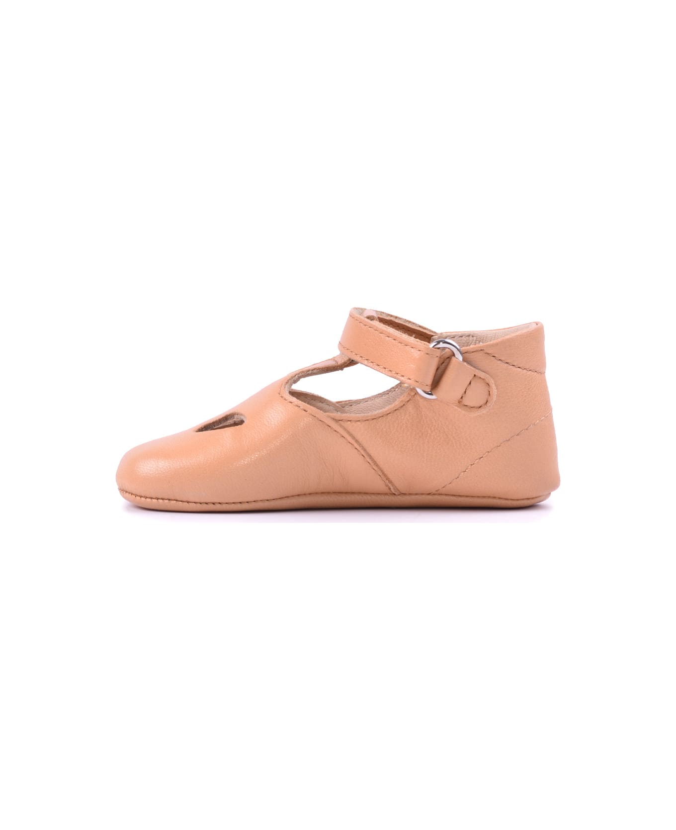 Gallucci Leather Shoes With Buckle - Beige