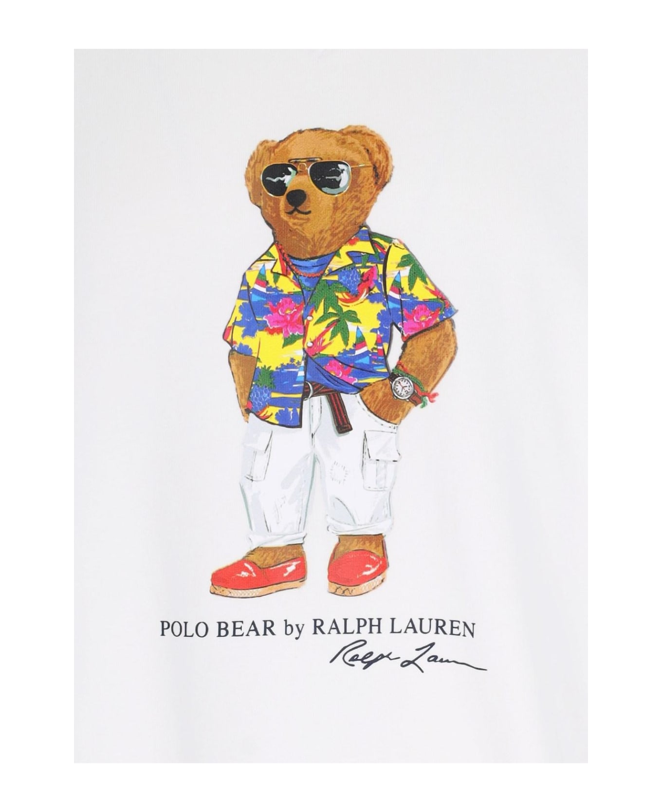Ralph Lauren 'polo Bear' Crew Neck Sweatshirt - SP24 WHITE