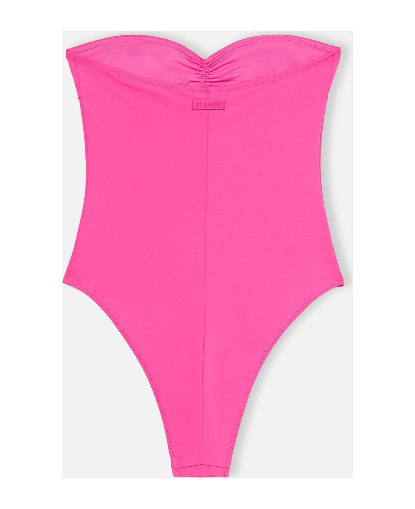 MC2 Saint Barth Women Fuscia Strapless One Piece Swimsuit Soleil - PINK