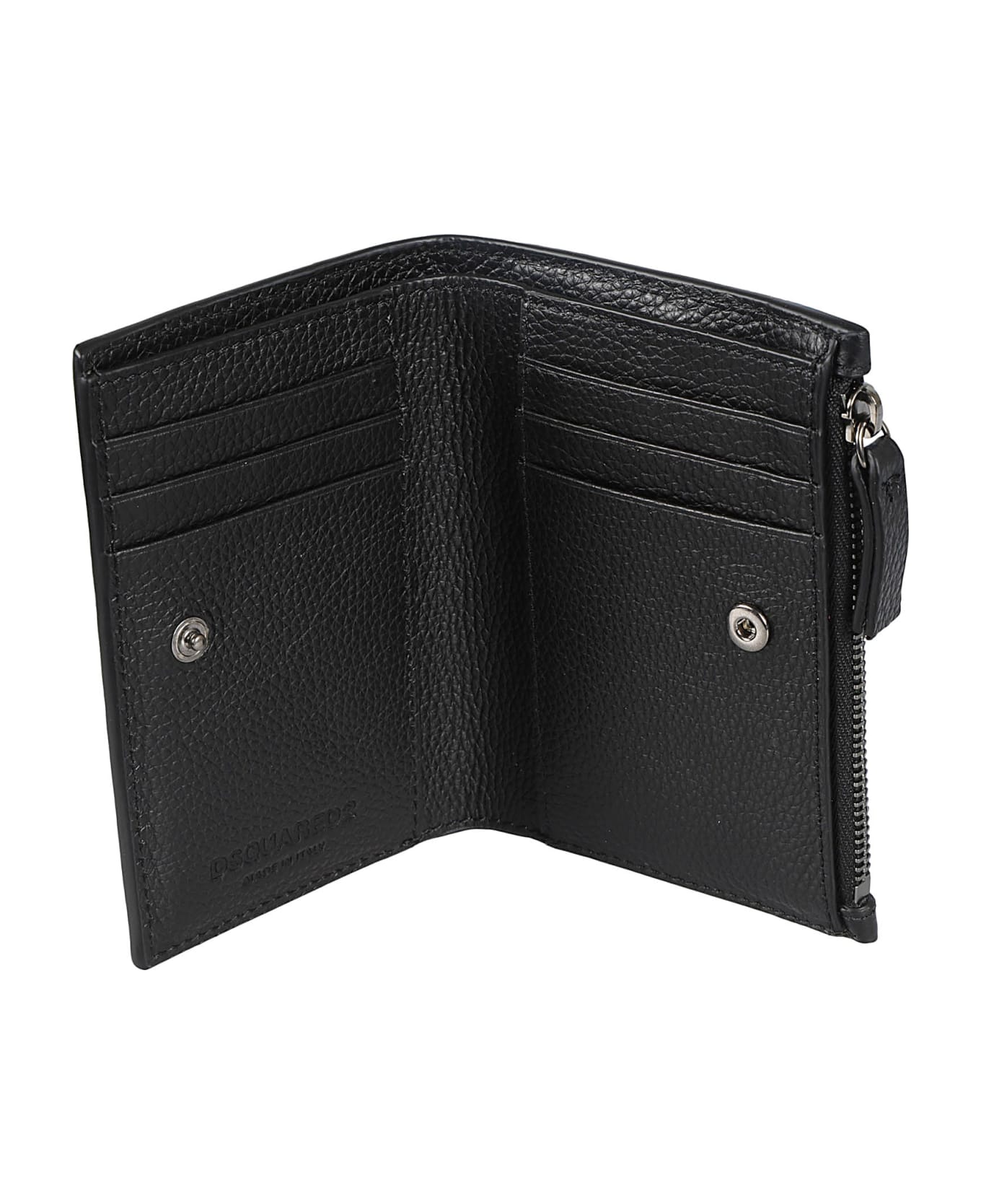 Dsquared2 Zip-buttoned Wallet - Black 財布