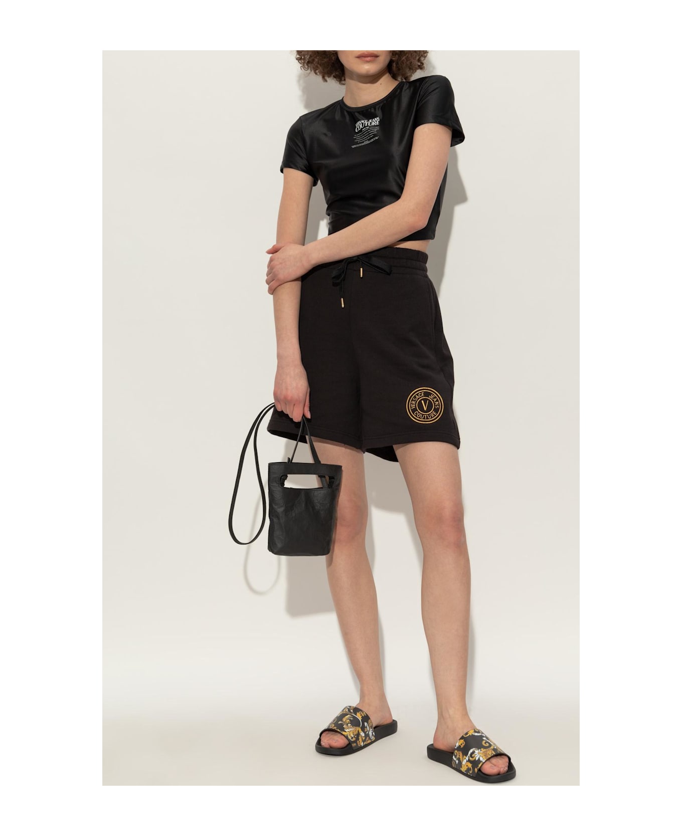 Versace Jeans Couture Jacket With Outline Barocco Print - PINK