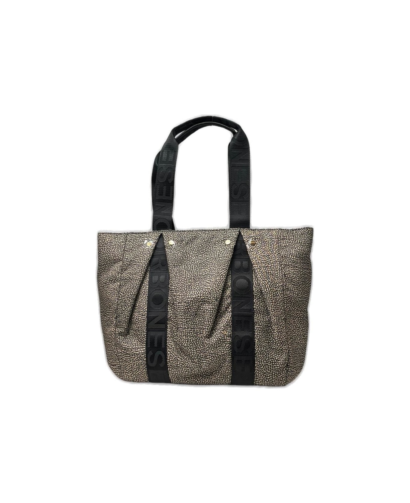 Borbonese Cloudette Medium Shopper Bag Borbonese - BLACK トートバッグ