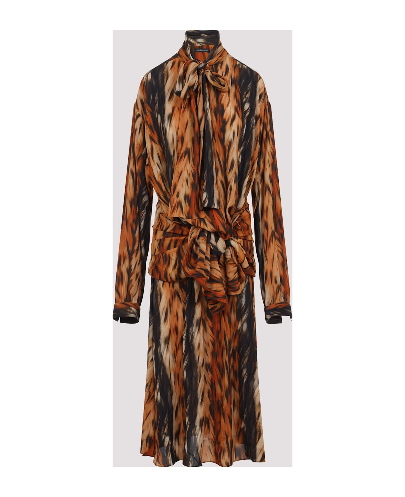 Balenciaga Knotted Dress - Brown
