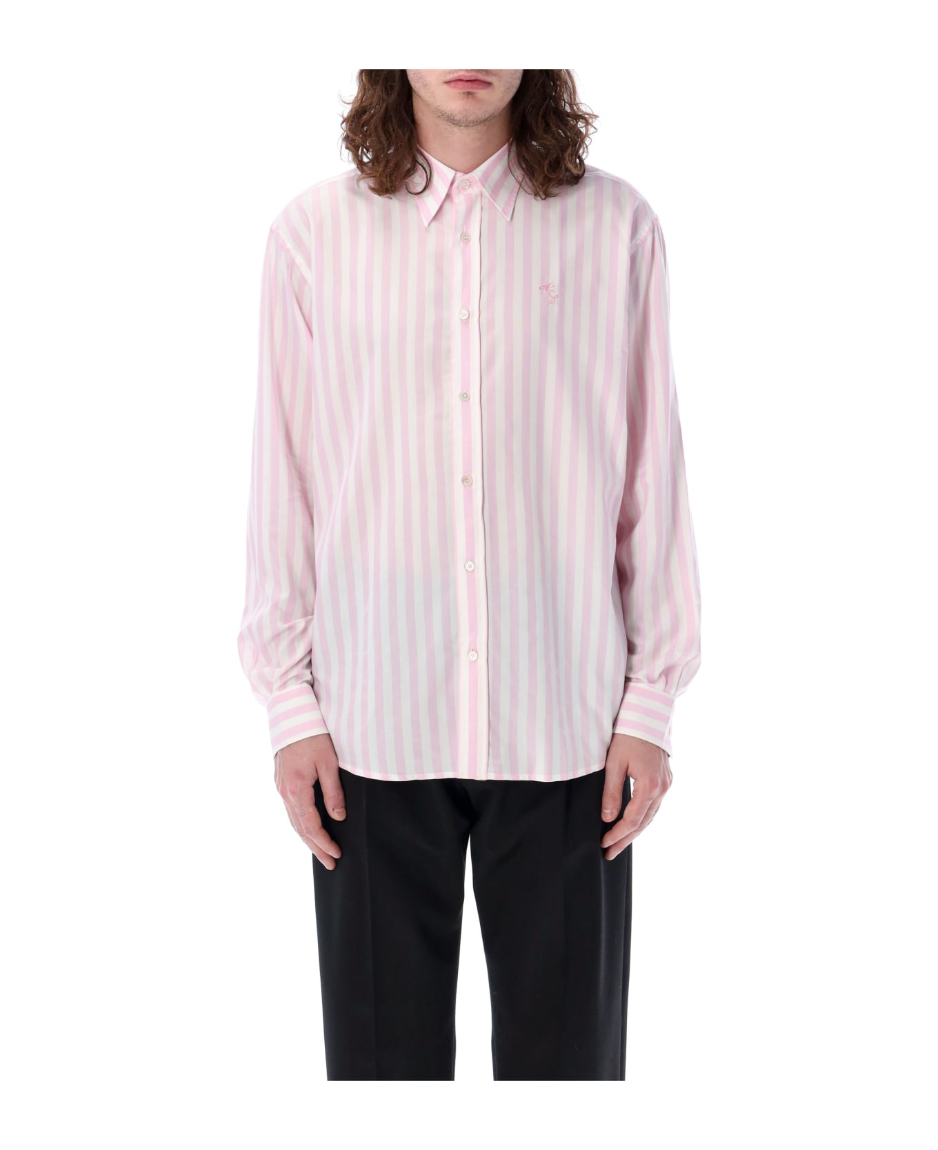 Acne Studios Stripe Button-up Shirt - PINK WHITE STRIPES シャツ
