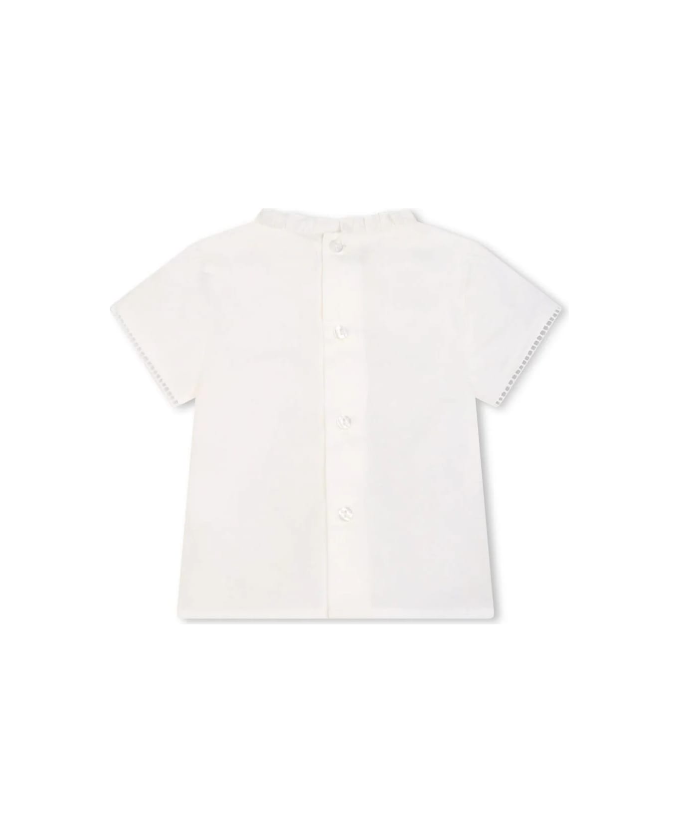 Chloé Blouse And Shorts Set - White ボディスーツ＆セットアップ