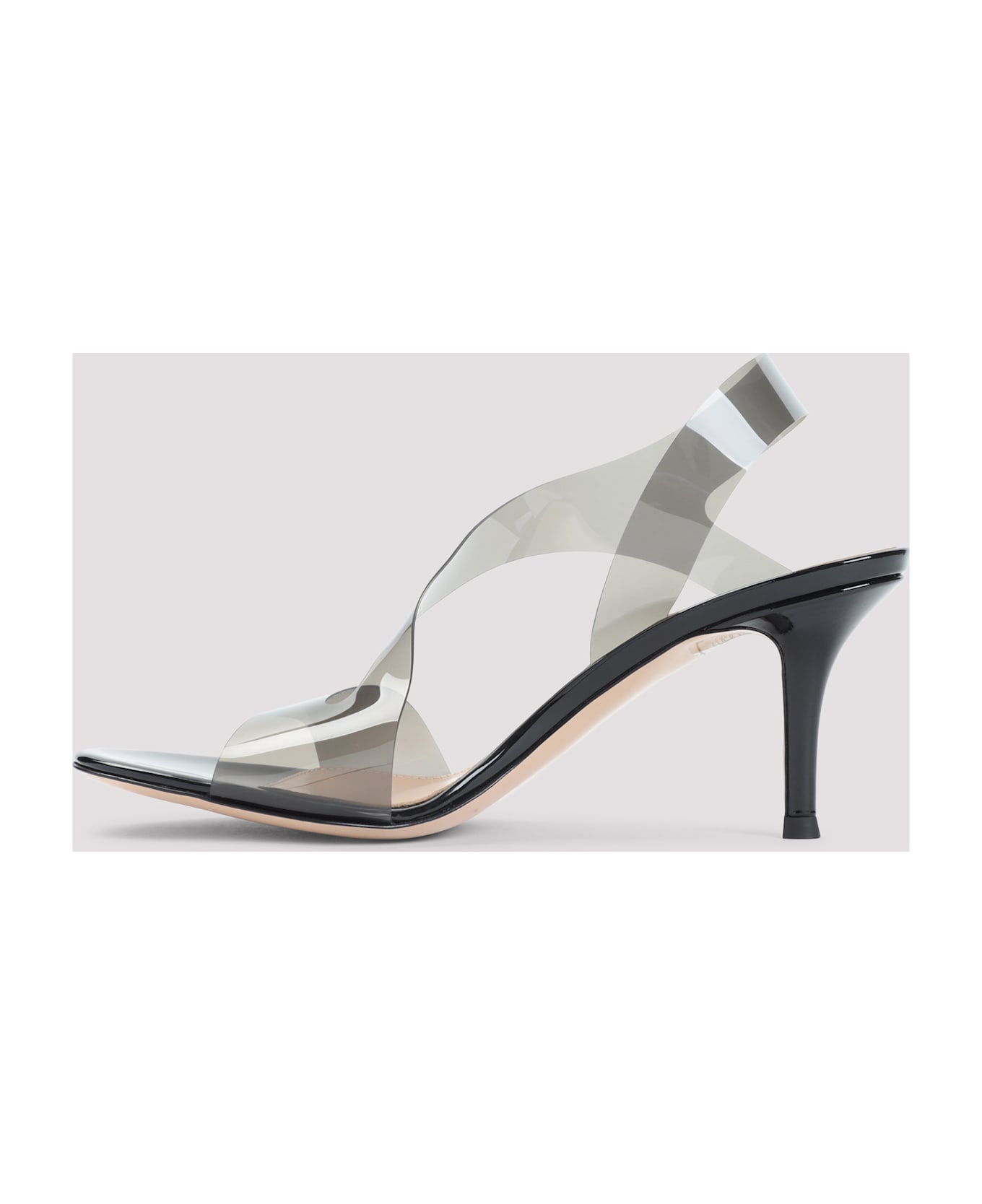 Gianvito Rossi Pvc Metropolis Sandals - Fune Fume Black