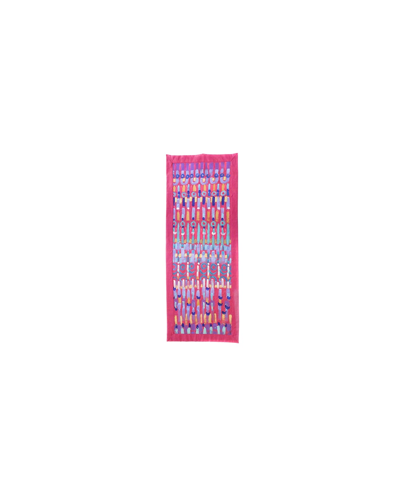 Le Botteghe su Gologone Tapestries Handpainted Colores 50x145 Cm - Fuchsia Fantasy ラグ＆タペストリー