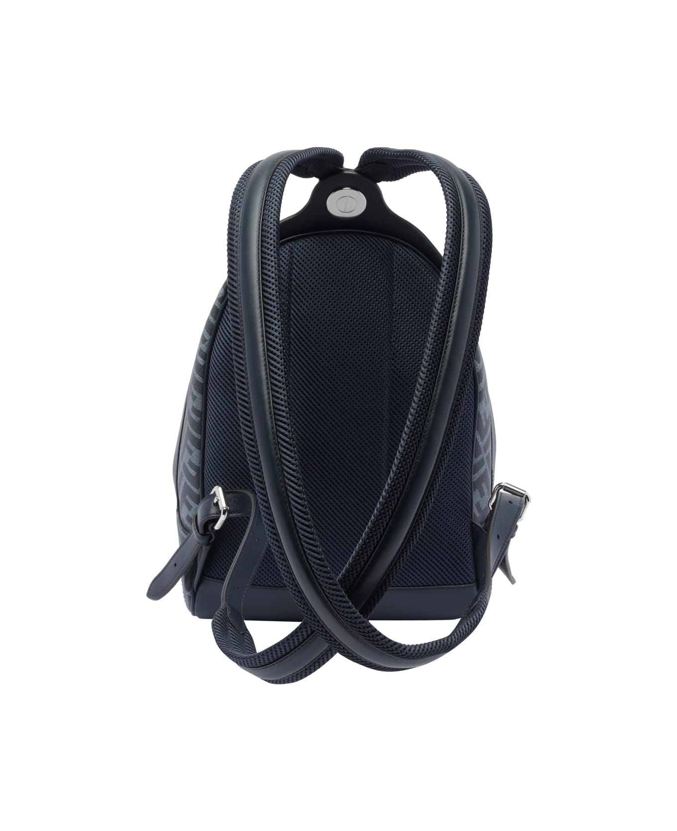Fendi Chiodo Ff Diagonal Small Backpack - Denim Blu+blu Scr+p