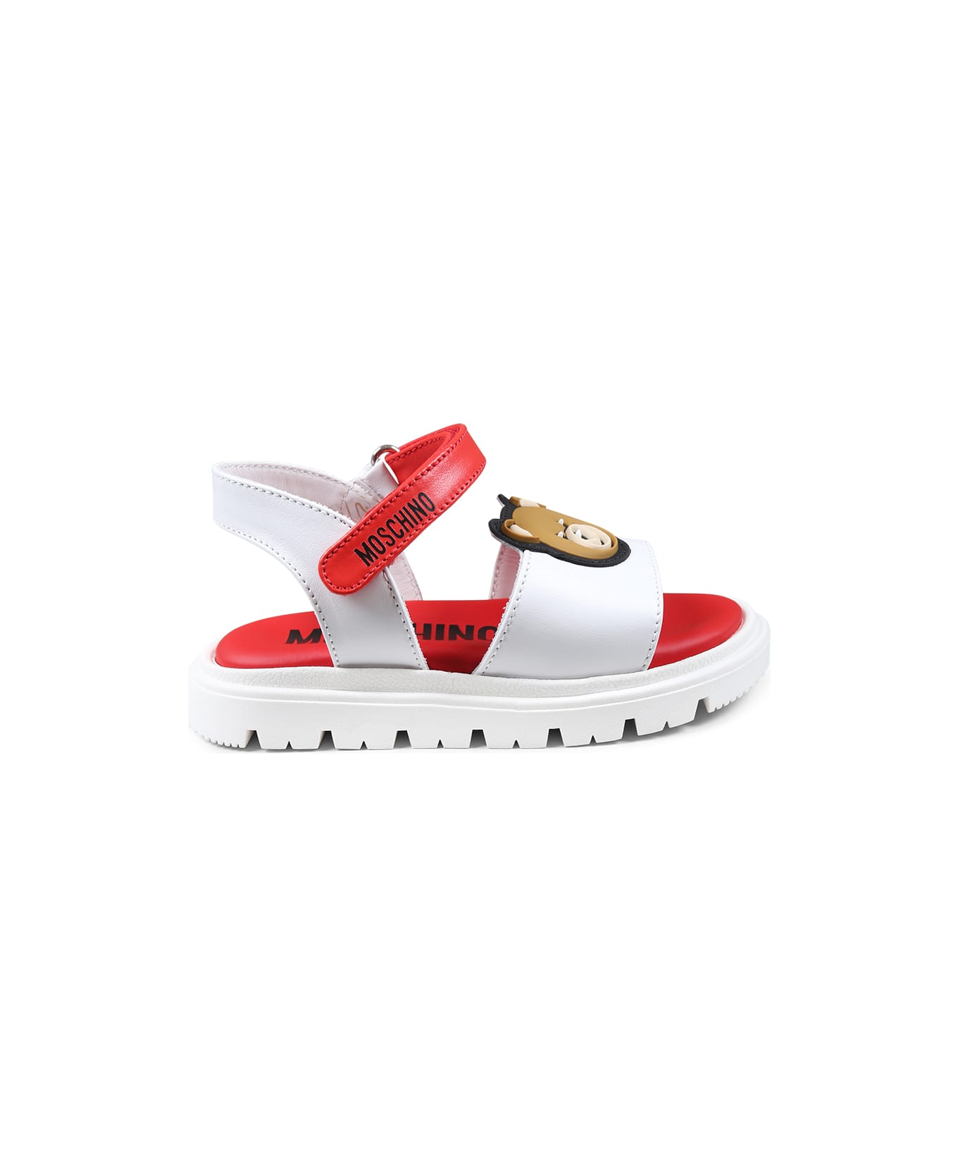 Moschino Red Sandals For Bab Girl And Girl - Multicolor