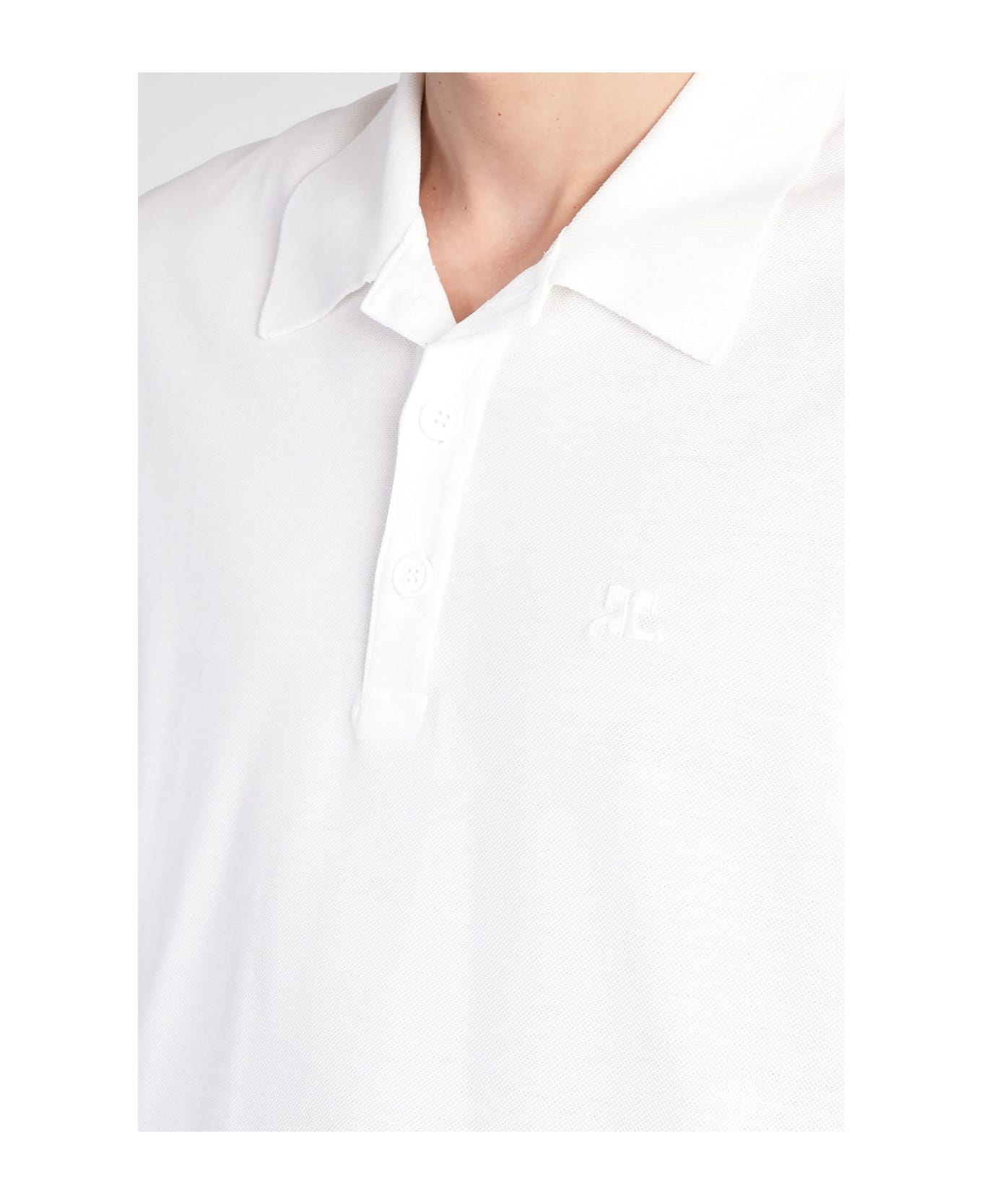 Courrèges Polo In Beige Cotton - beige