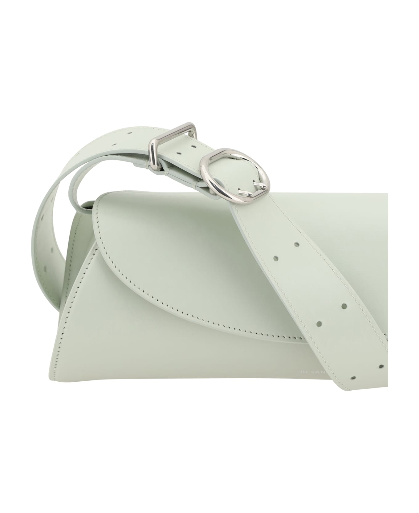 Jil Sander Small 
cannolo
 Light Green Leather Bag - Iceberg