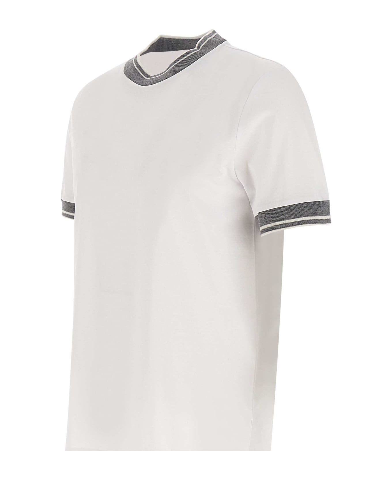 Peserico Wool Blend T-shirt - WHITE