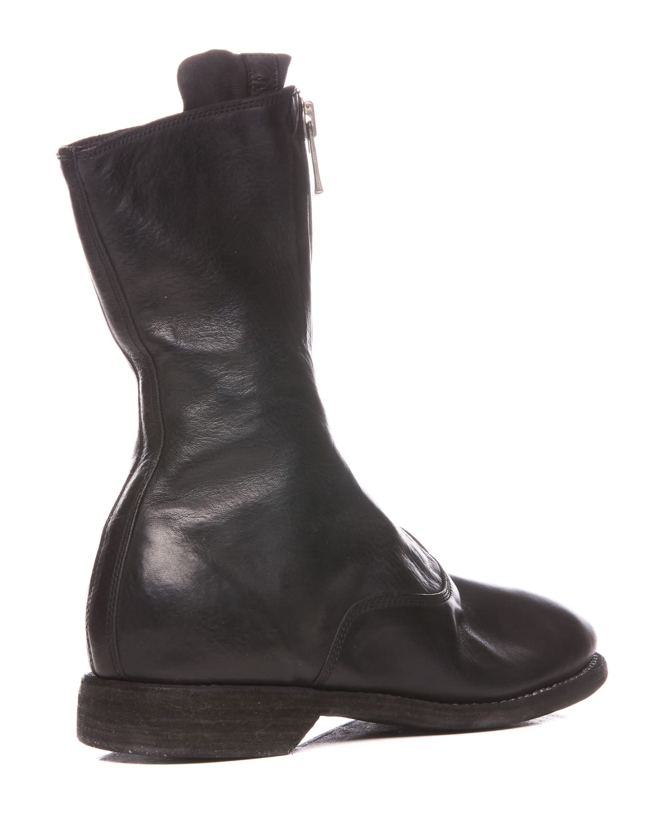 Guidi Front Zip Army Boots - Black