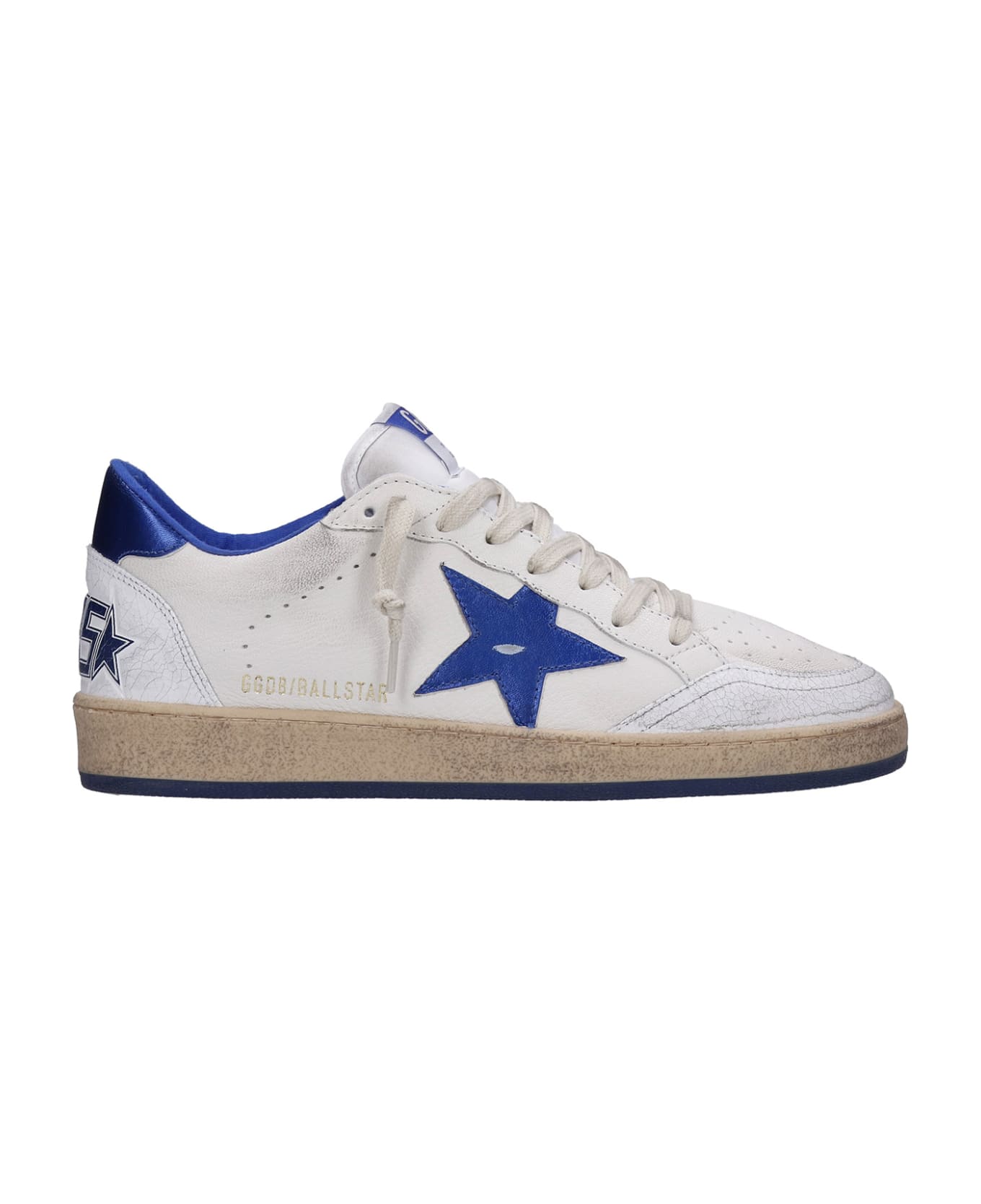 Golden Goose Ball Star Sneakers In White Leather - Bianco