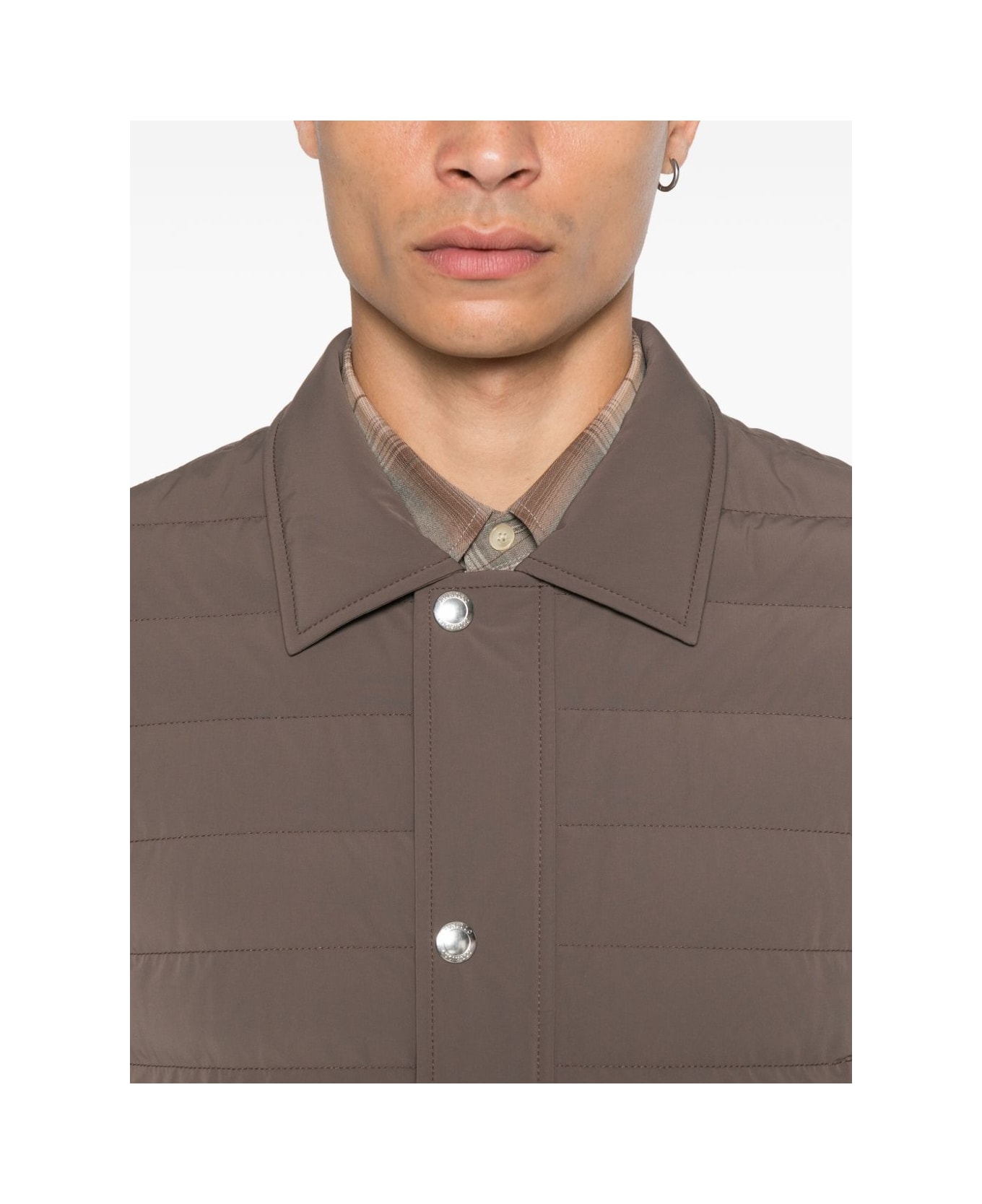 Brunello Cucinelli Nylon Short Down Jacket - Brown