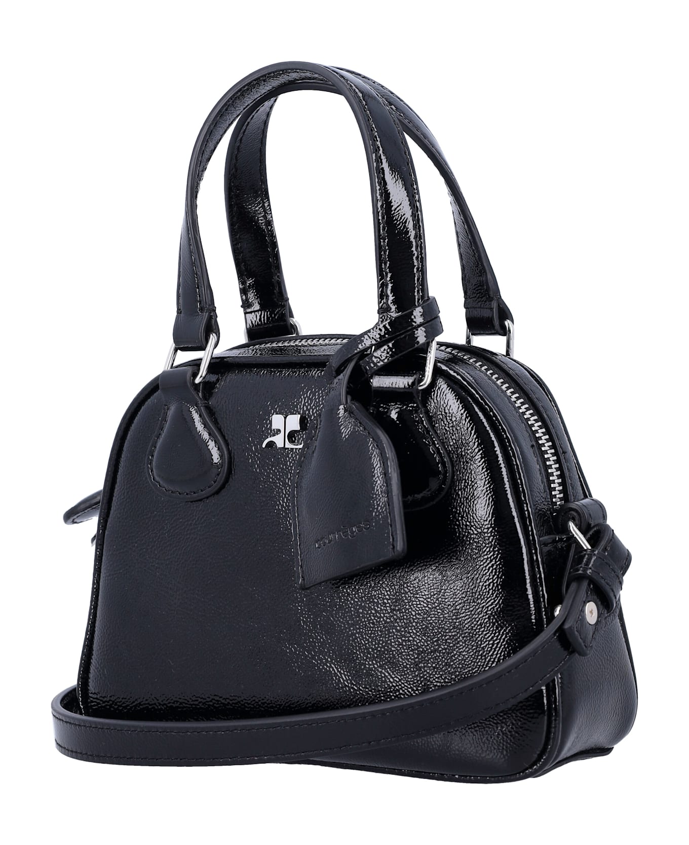 Courrèges Naplack Mini Bowliing Bag - BLACK