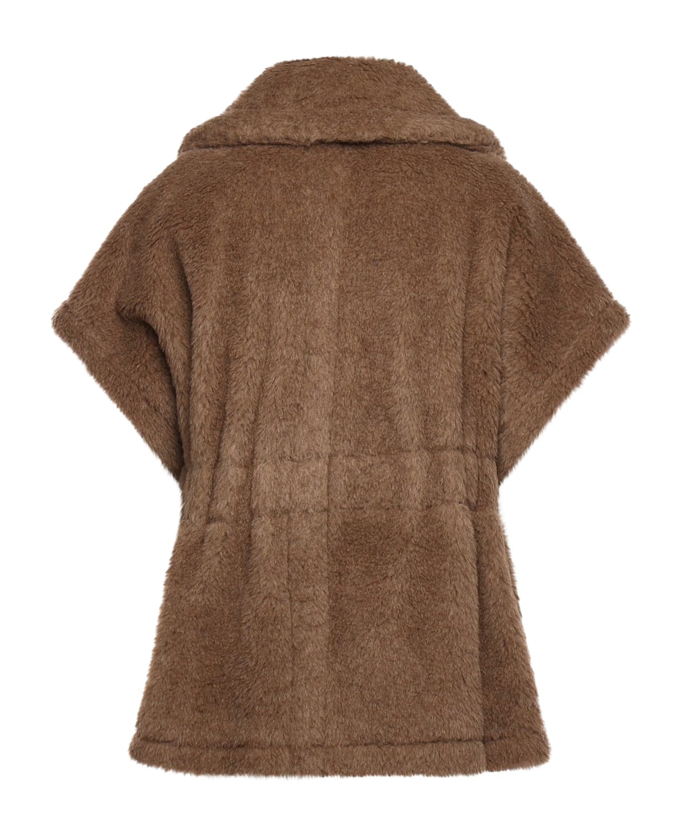 Max Mara Alpaca And Cashmere Teddy Cape - Brown