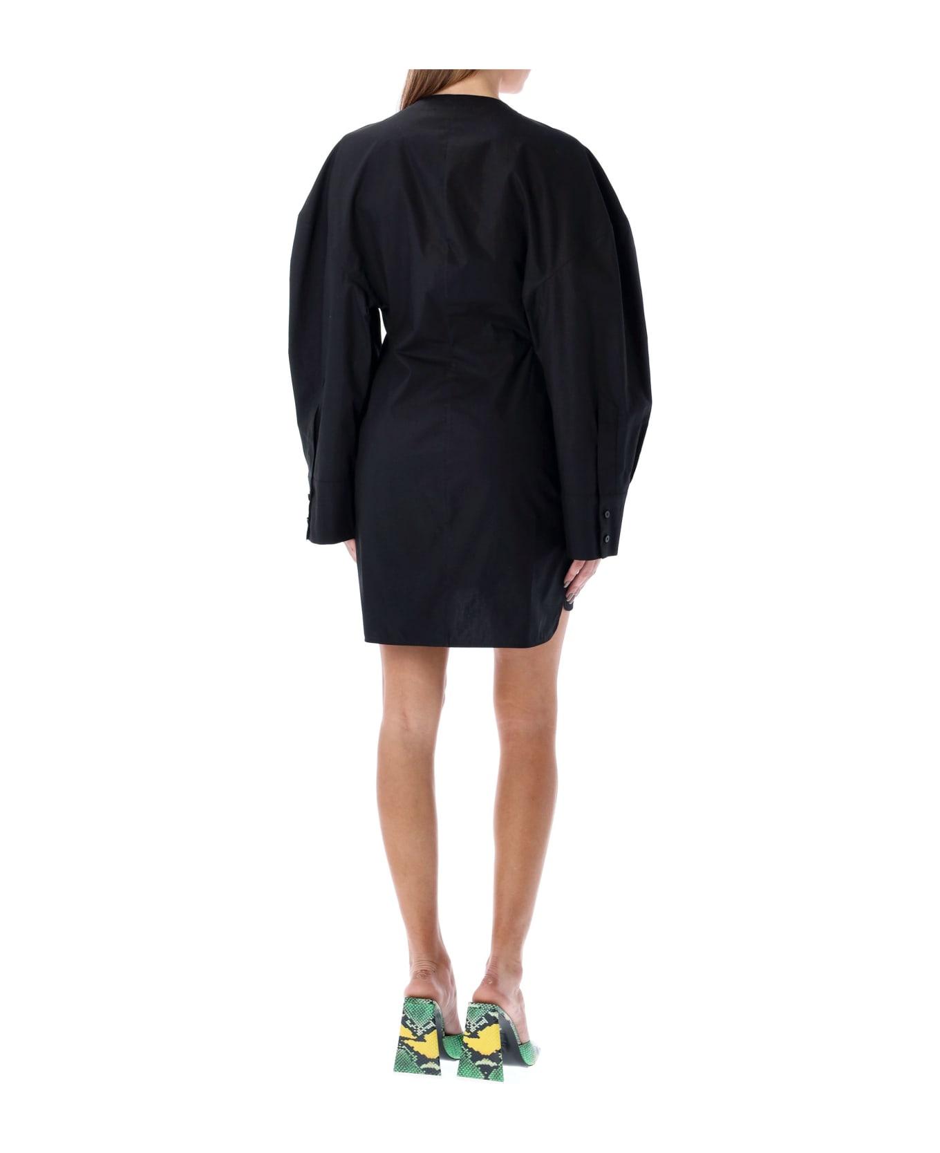 The Attico "lala" Mini Dress - BLACK