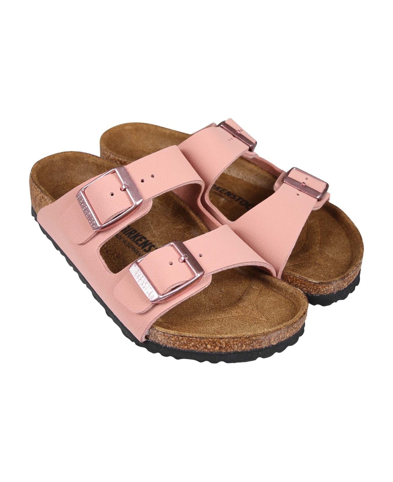 Birkenstock Pink Arizona Bs Slippers For Girl - Pink