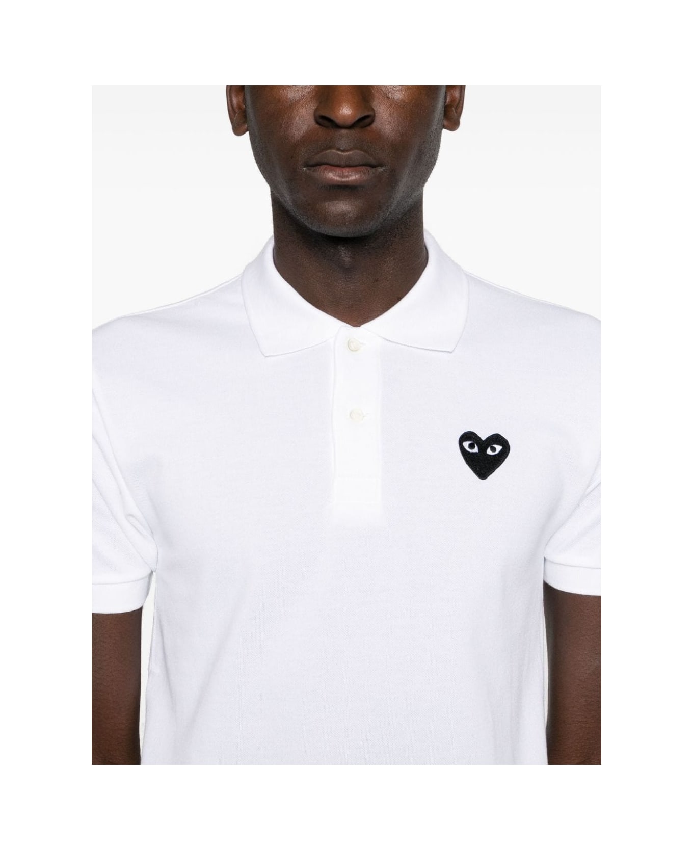 Comme des Garçons Cotton Polo Shirt - White