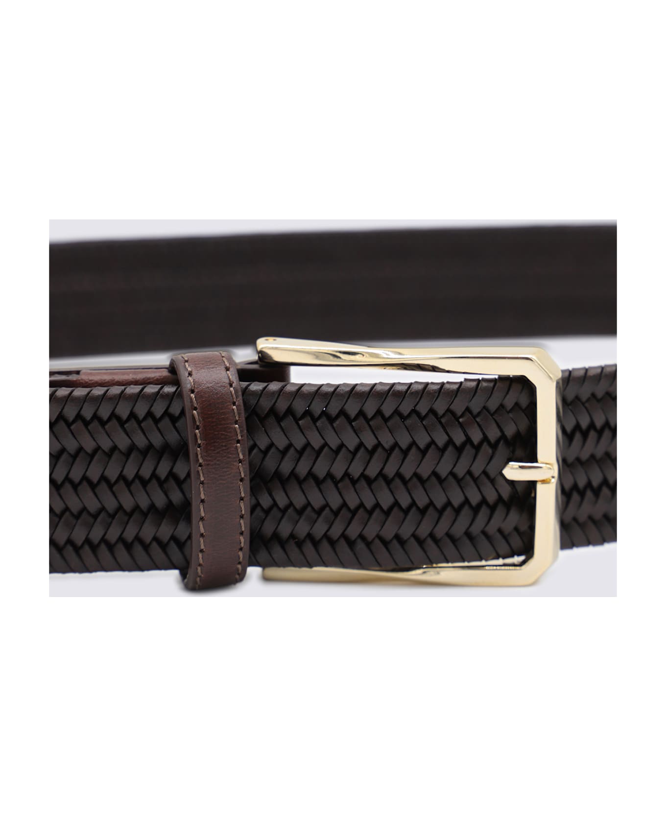 Canali Brown Leather Belt