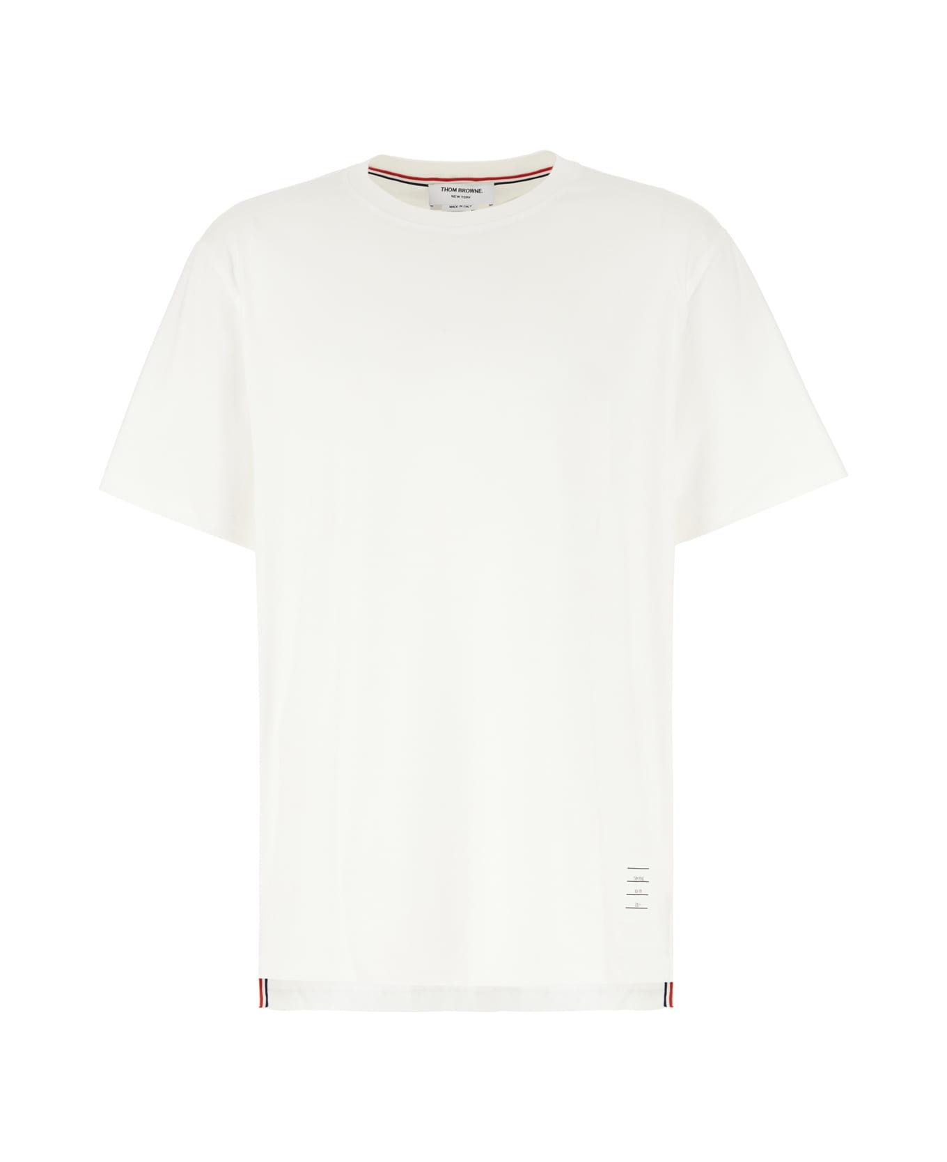 Thom Browne White Cotton T-shirt - WHITE