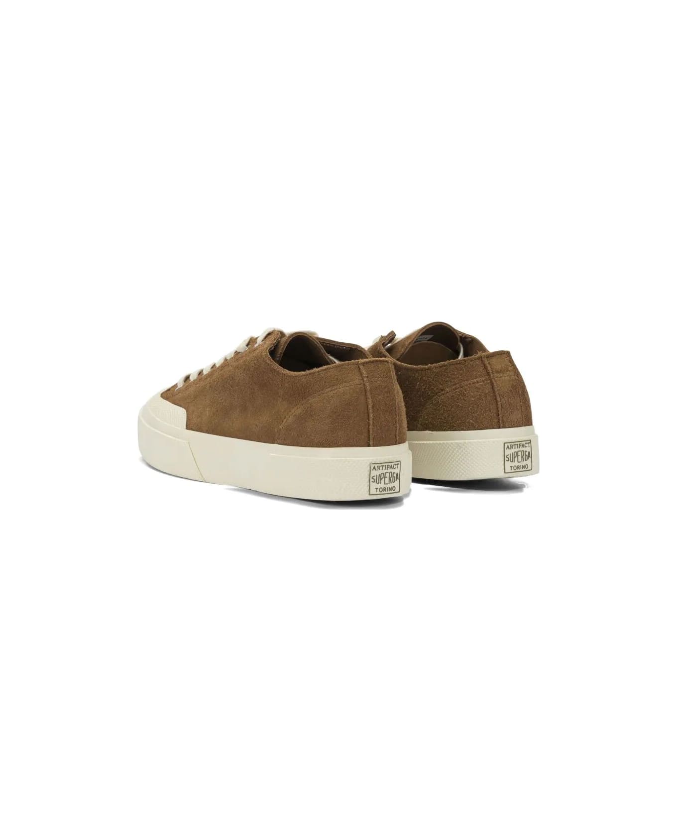 Superga 2432 Works Suede Flesh Out - Aoa Brown Brique Off Whi