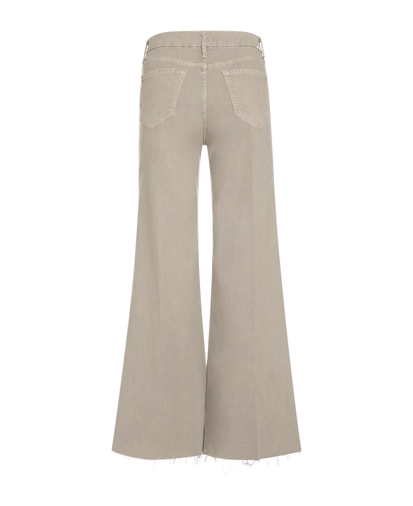 Mother Buttoned Flared Jeans - Silver/Grey