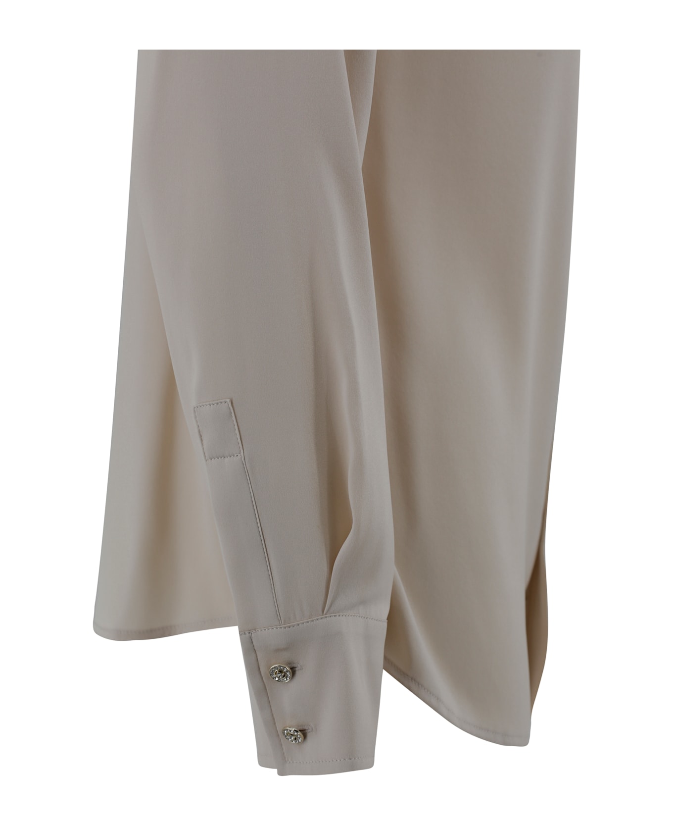 Max Mara Studio Classic Silk Satin Shirt - Mandorla