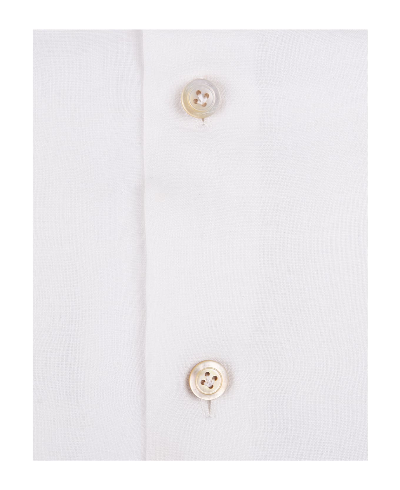 Kiton White Linen Shirt - Bianco