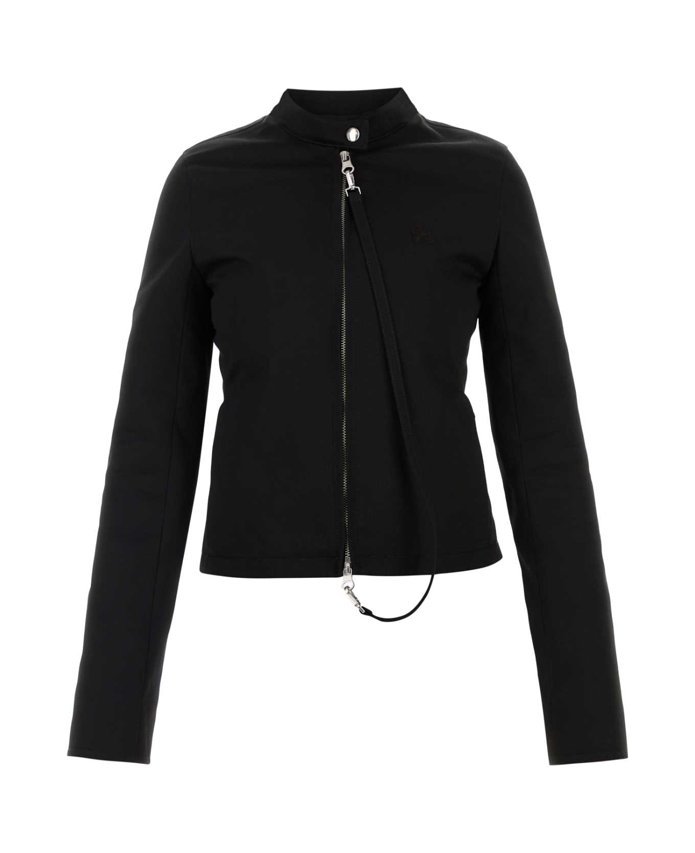 Courrèges Black Canvas Jacket - Black