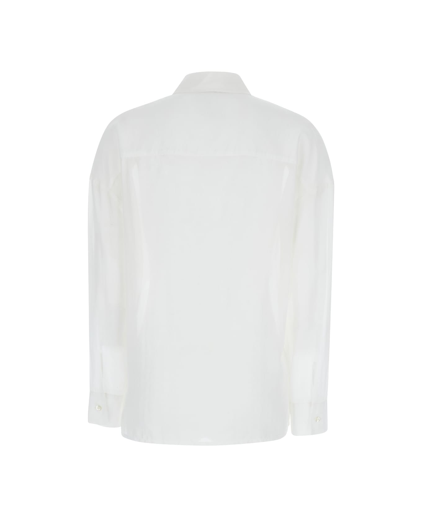 SEMICOUTURE White Classic Shirt In Cotton Blend Woman - White