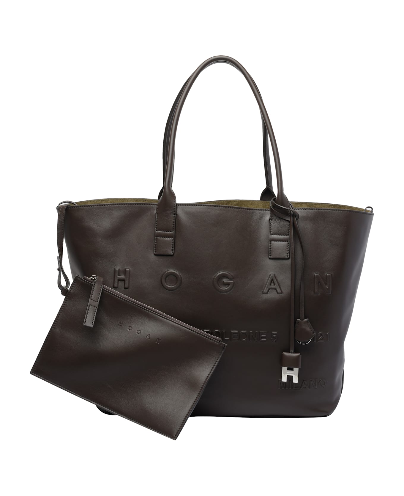 Hogan Script Medium Shopping Bag - Black