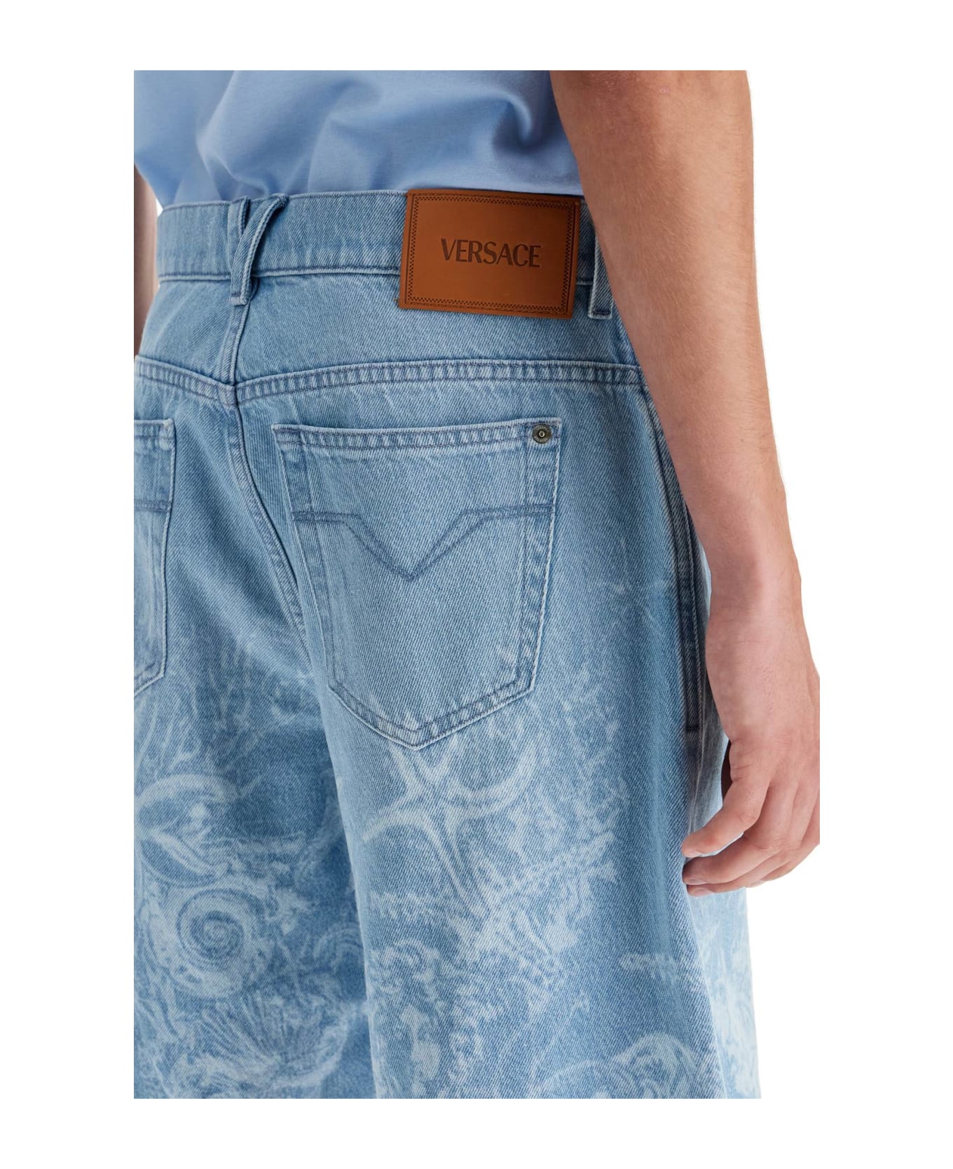 Versace 'baroque Sea Denim Lasered - LIGHTBLUE