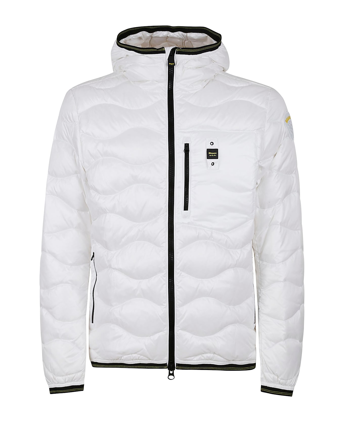 Blauer Pocket Detail Quilted Jacket - White