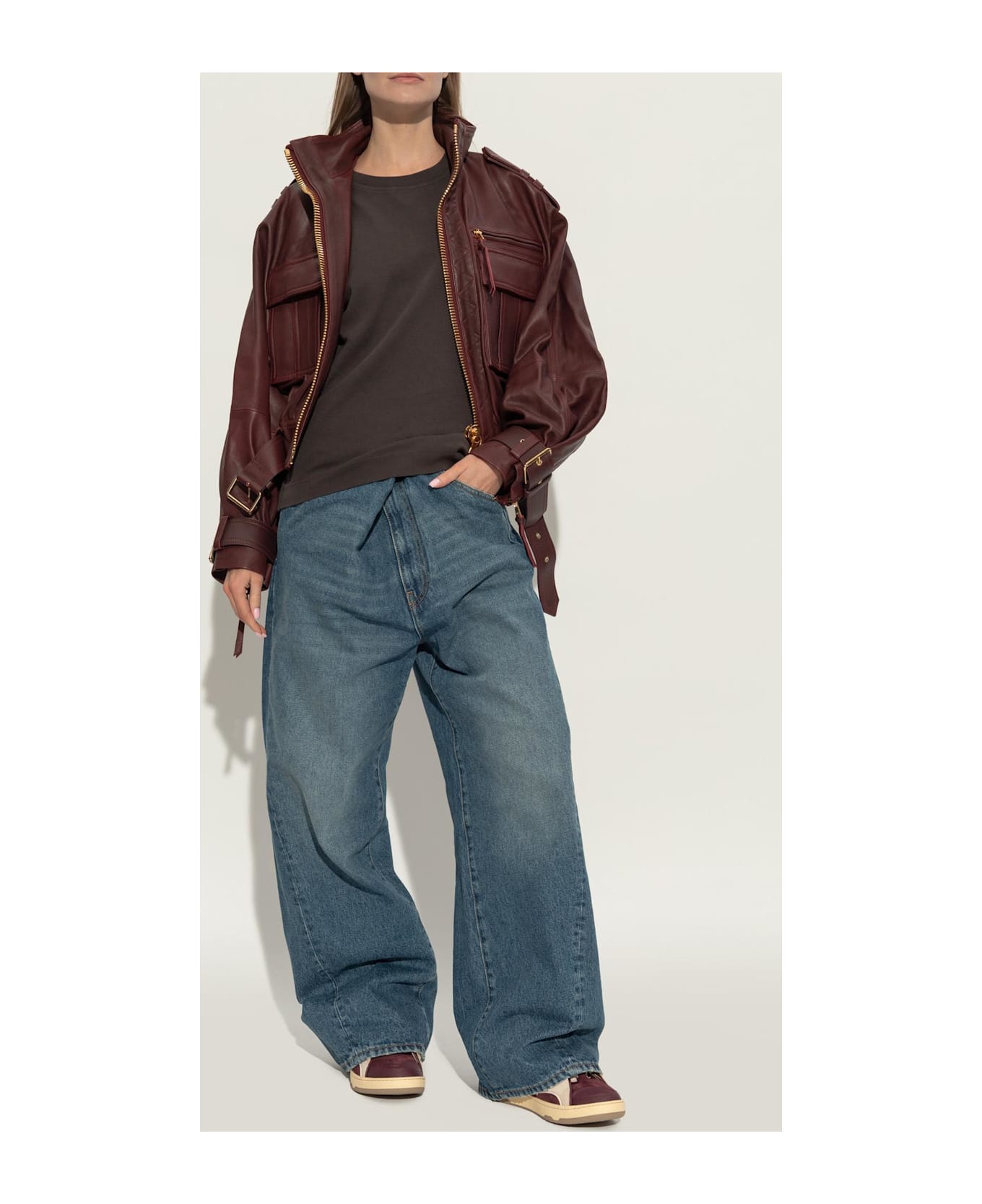 Lanvin 
curb
 Sports Shoes - BEIGE/BURGUNDY