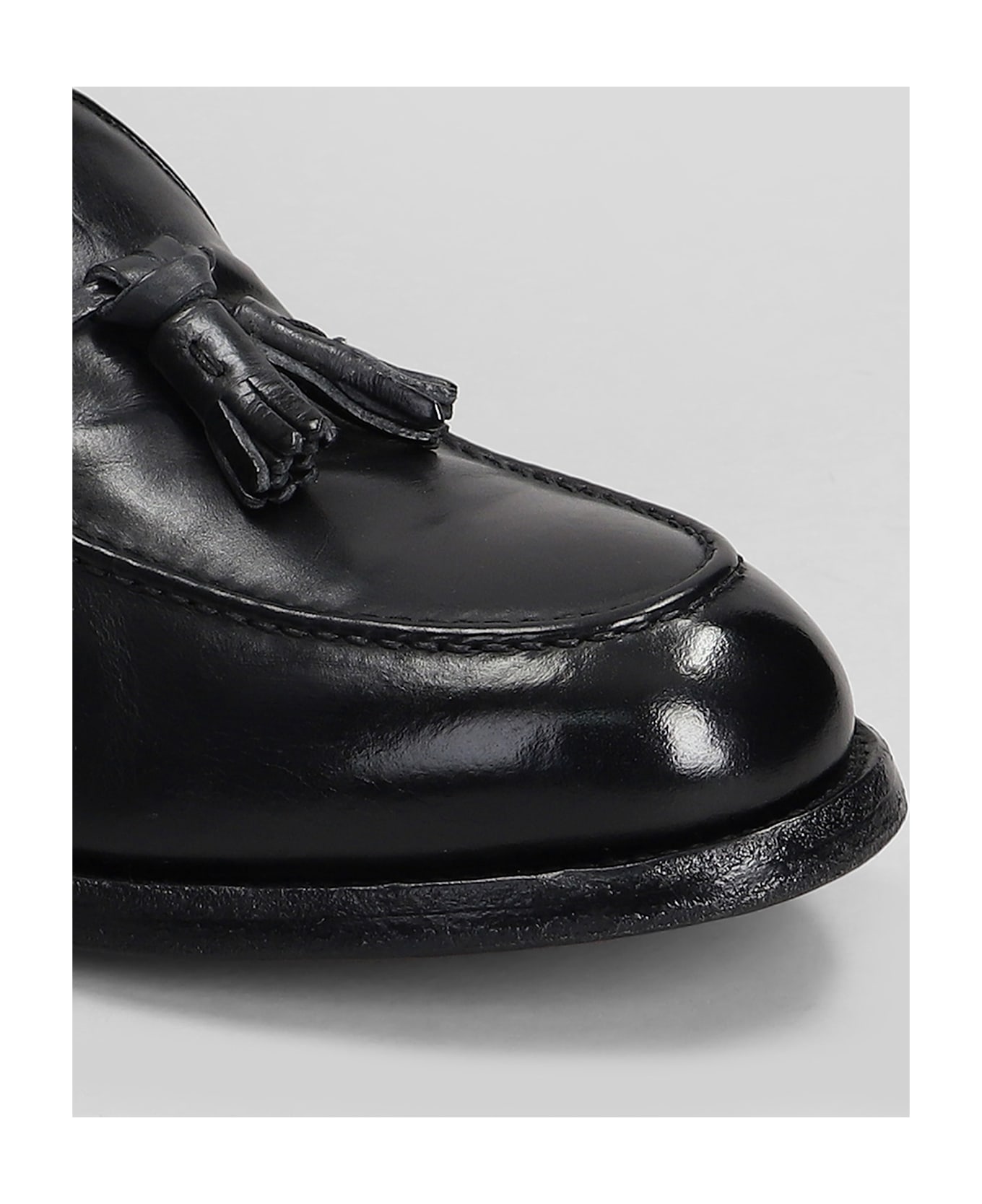 Green George Loafers In Black Leather - black