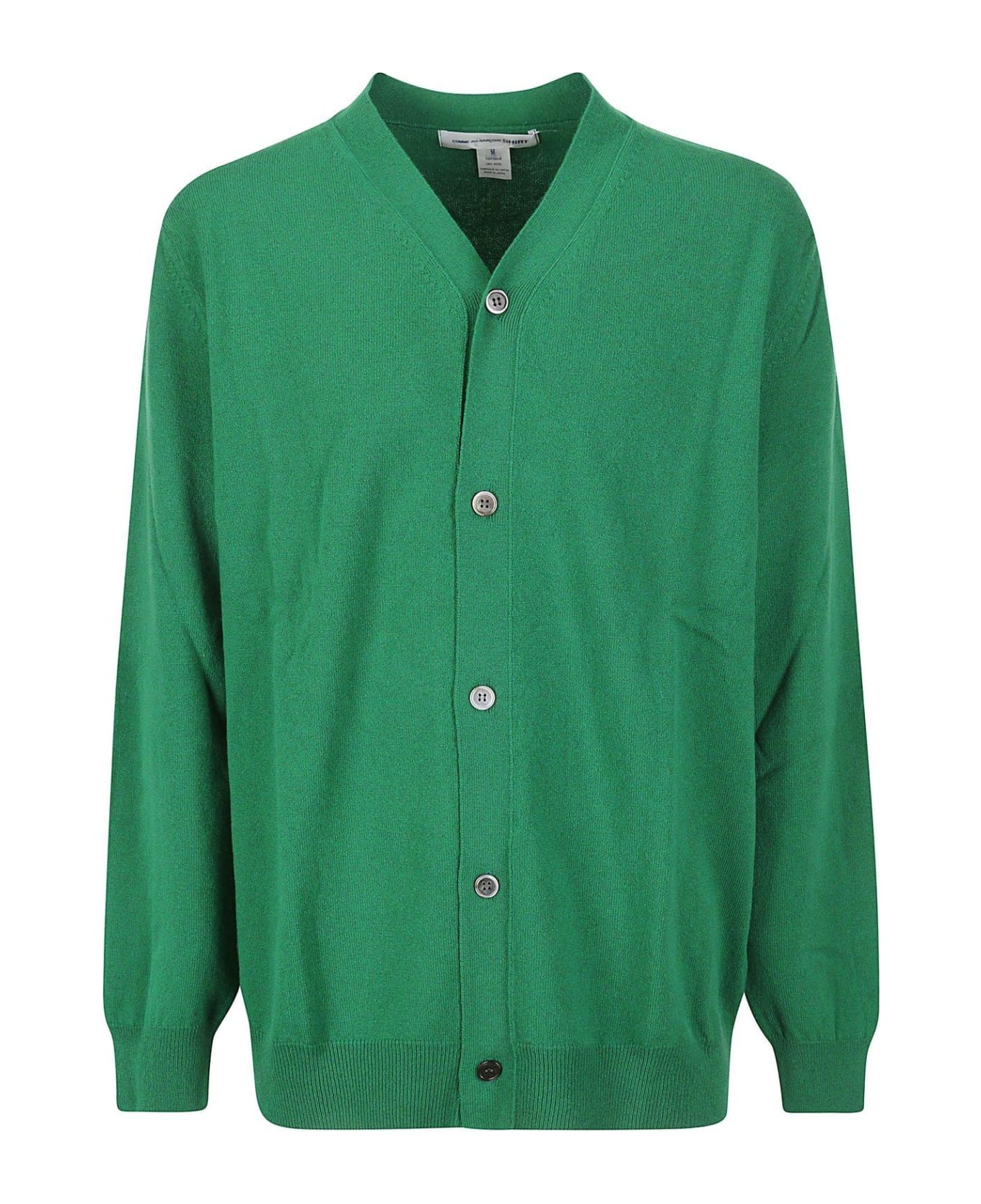 Comme des Garçons Shirt V-neck Knitted Cardigan - Green カーディガン