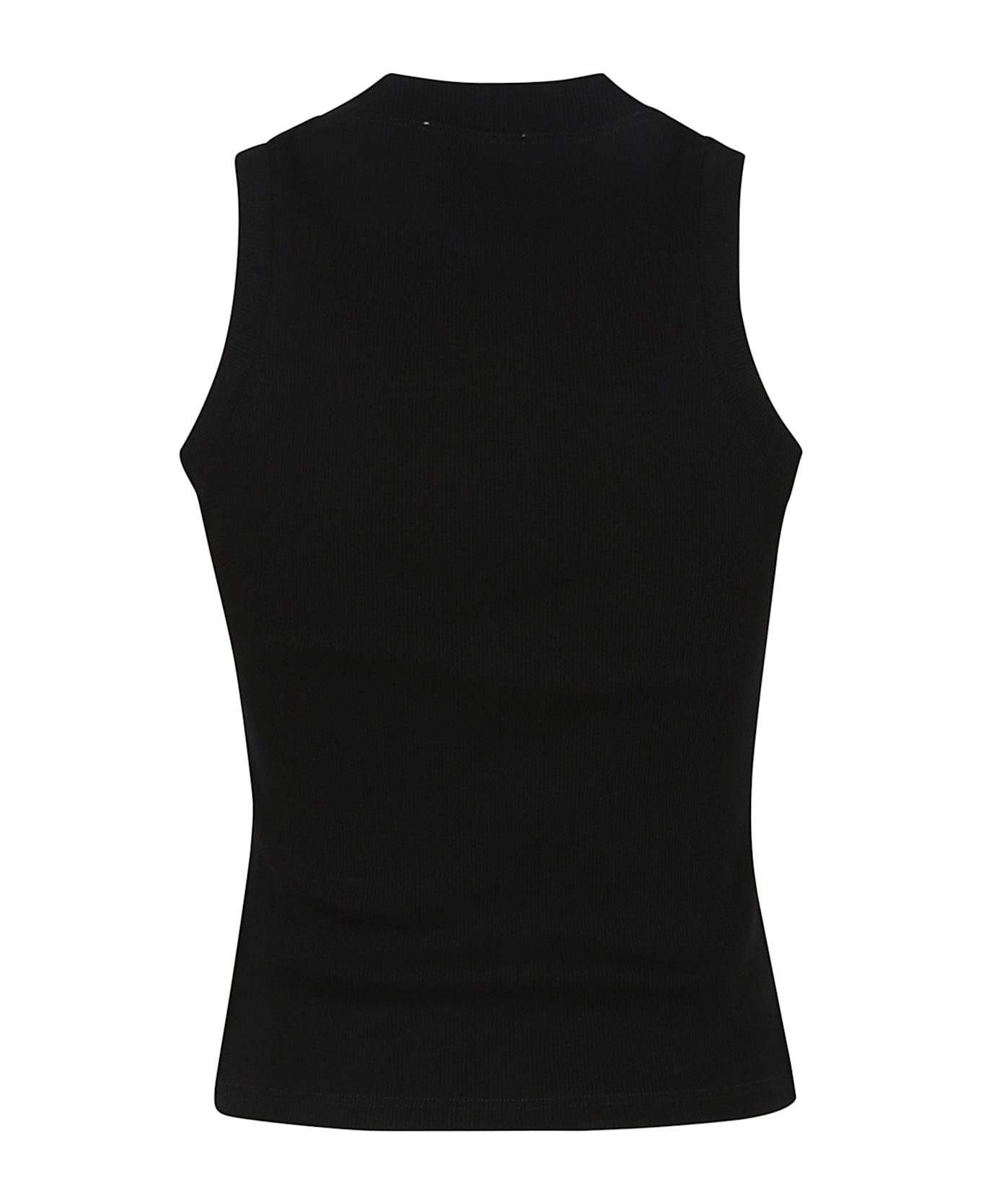 Off-White Off Stamp Rib Round Tank Top - Black White